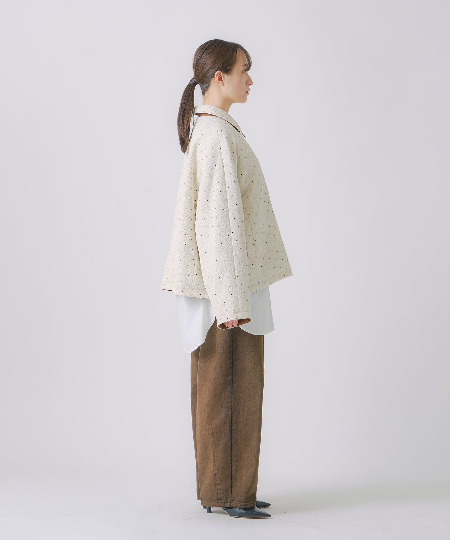 dot reversible quilt jacket / WHT25FJK4051