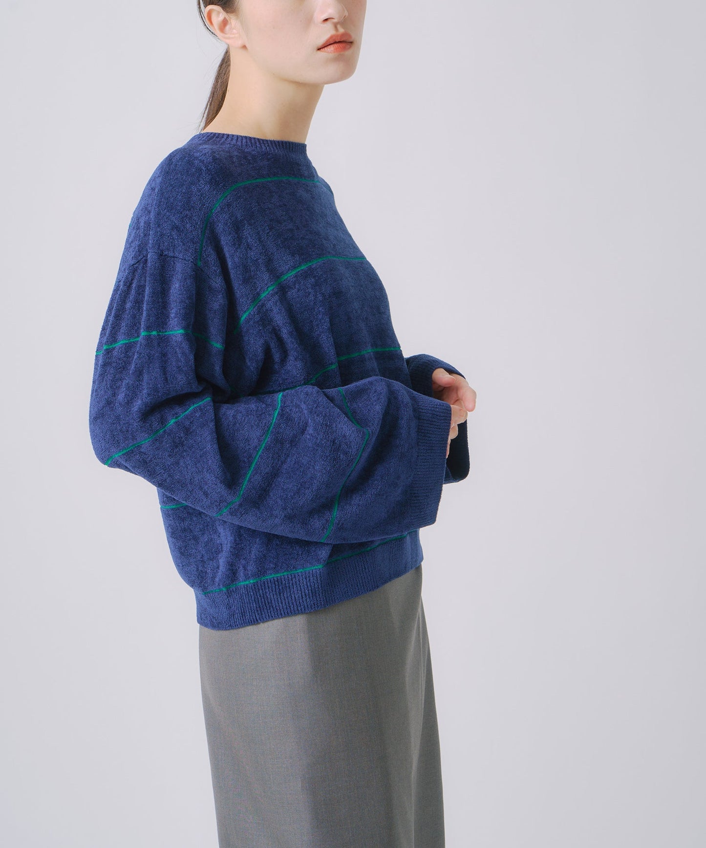 wide border knit / WHT25FKN4034