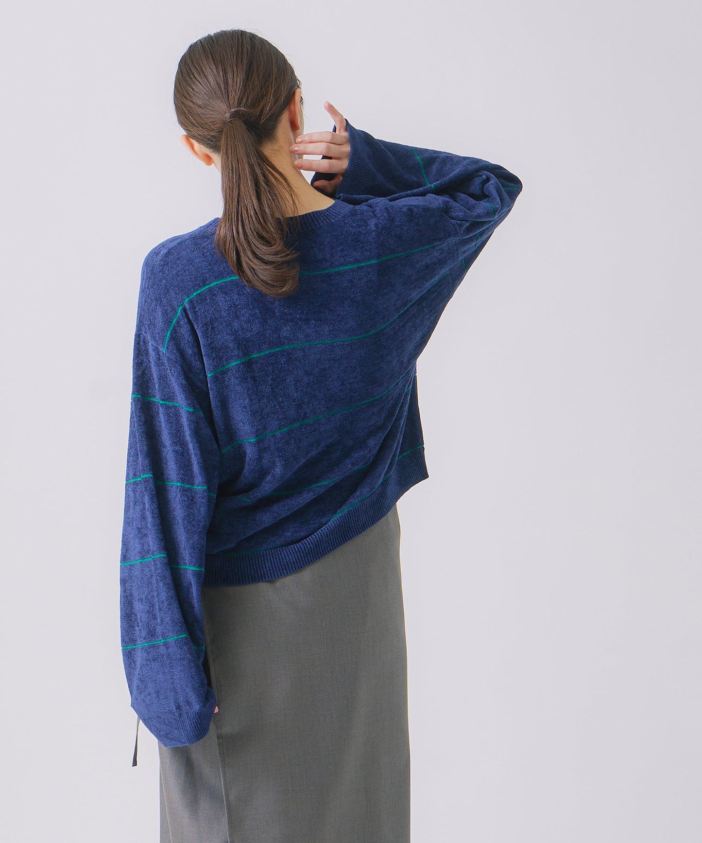 wide border knit / WHT25FKN4034