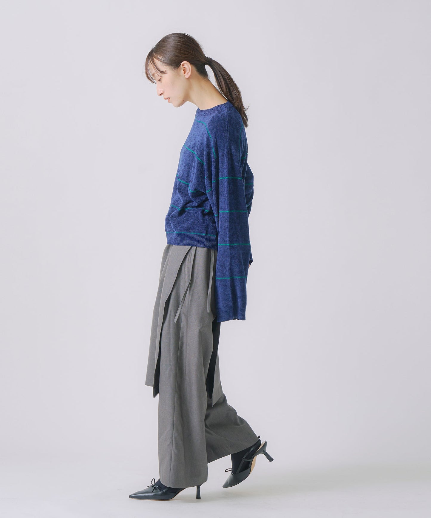 wide border knit / WHT25FKN4034