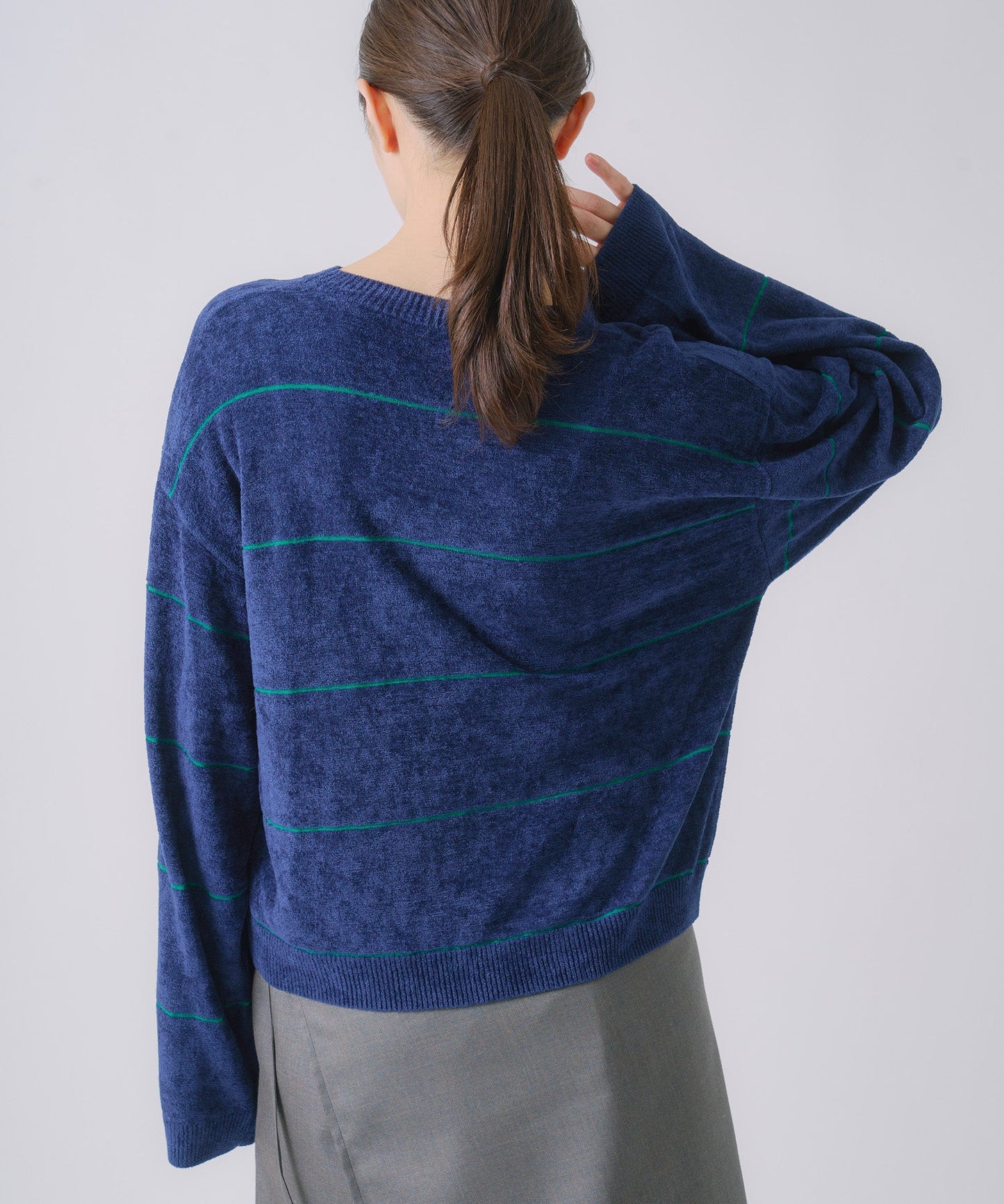 wide border knit / WHT25FKN4034