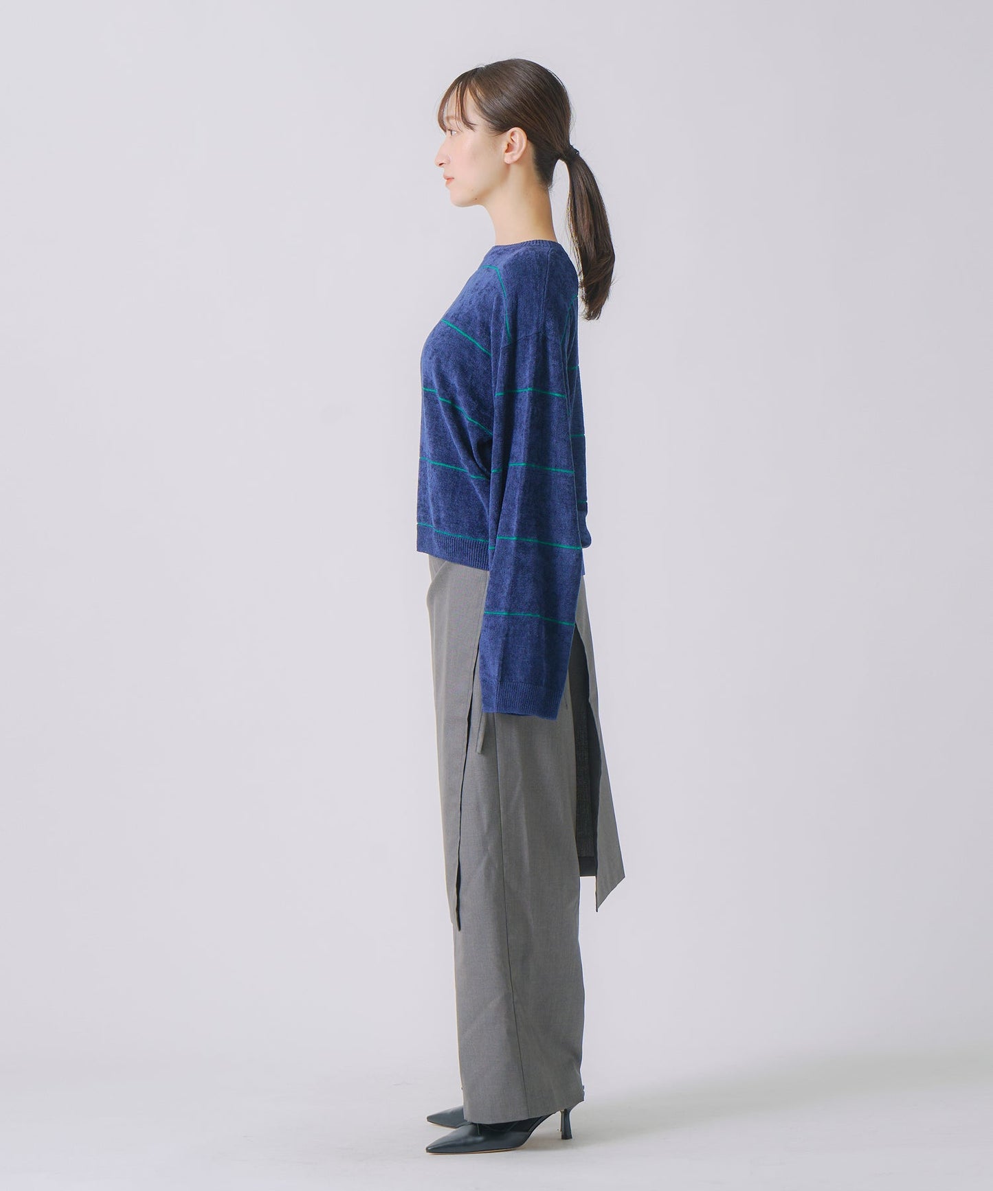 wide border knit / WHT25FKN4034
