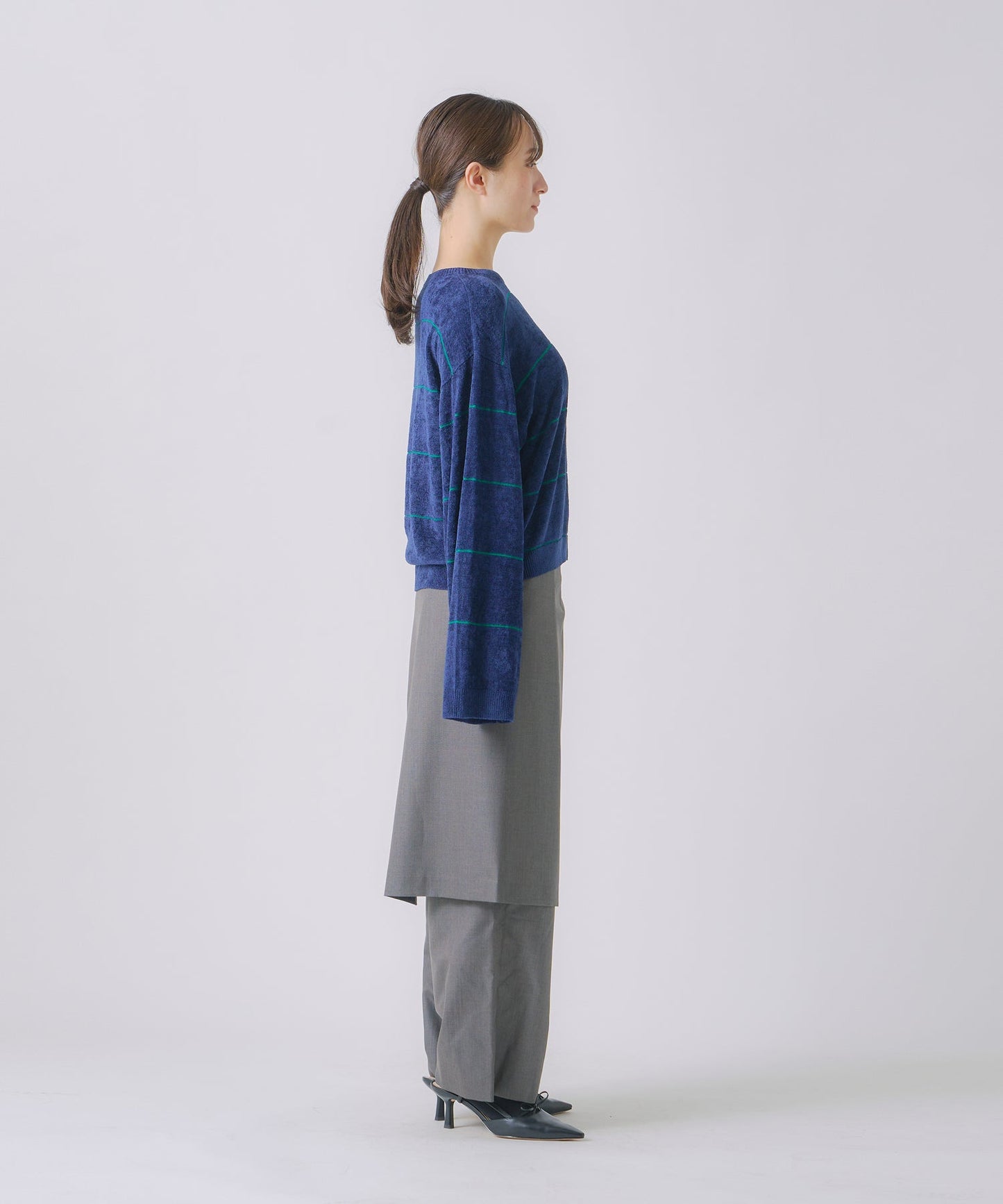 wide border knit / WHT25FKN4034