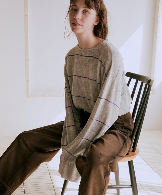 wide border knit / WHT25FKN4034