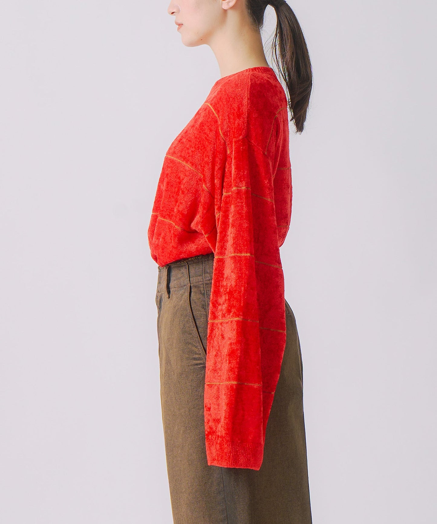 wide border knit / WHT25FKN4034