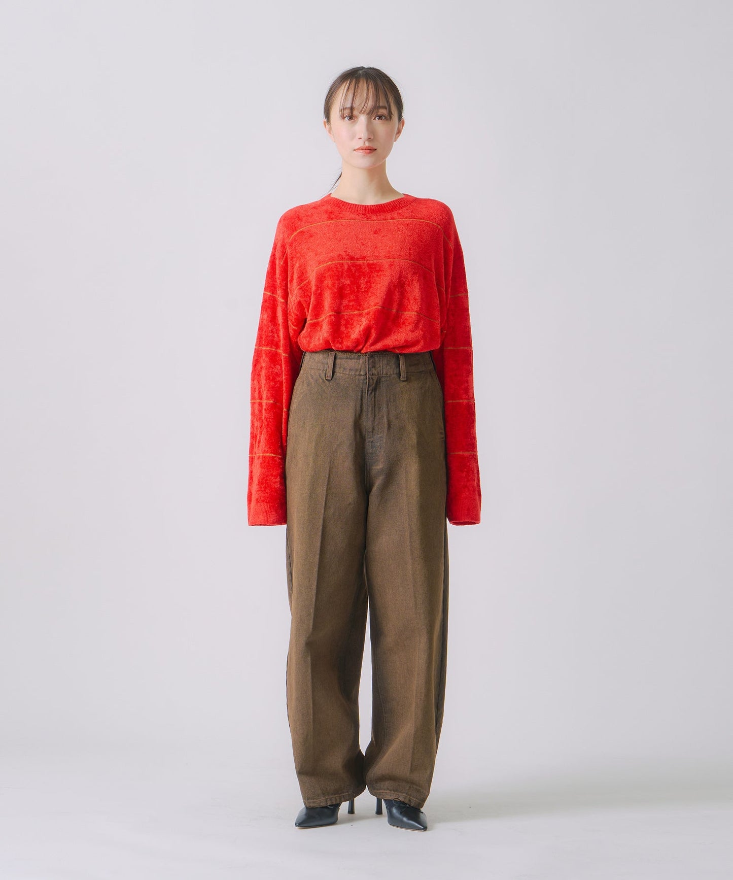 wide border knit / WHT25FKN4034