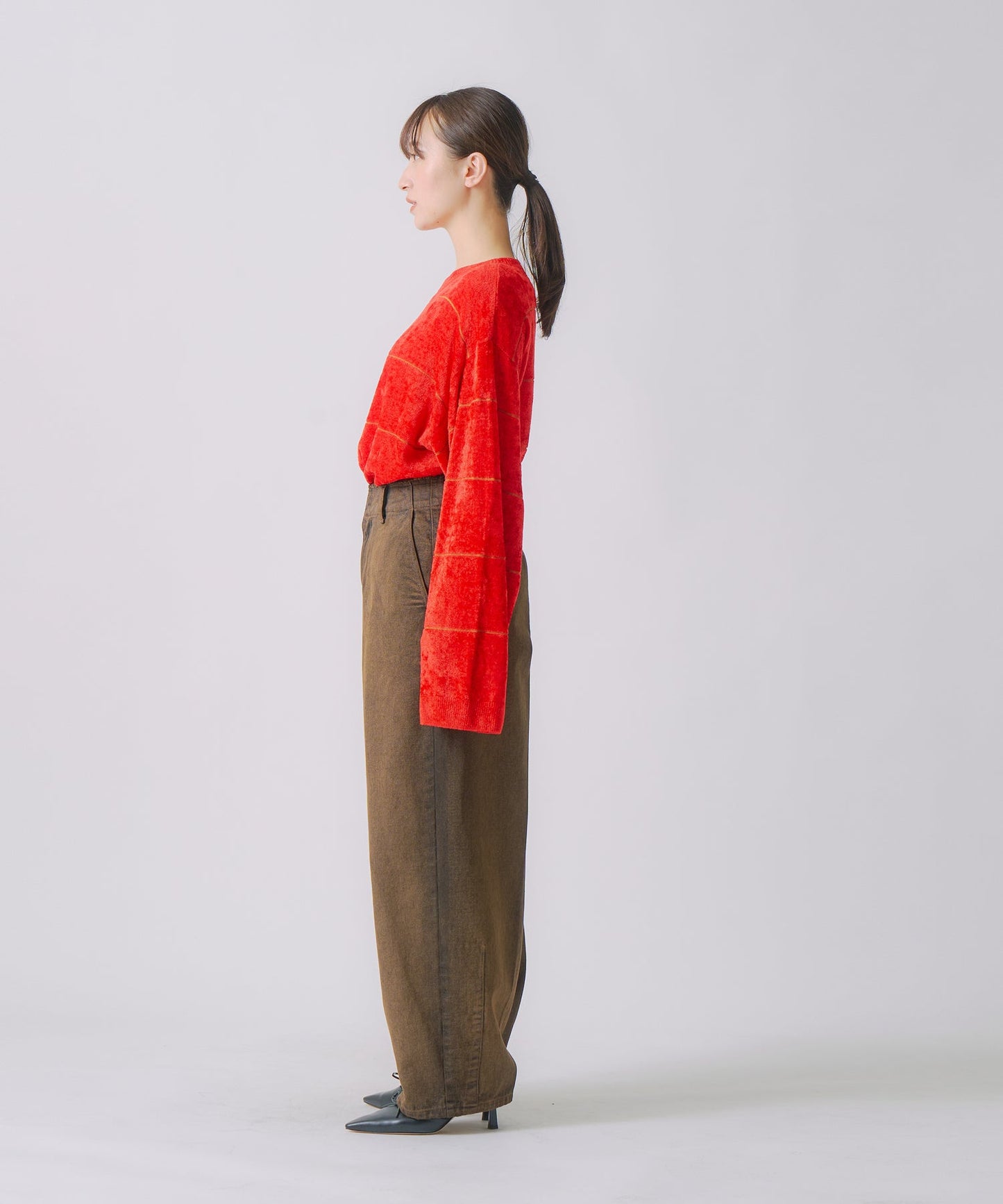 wide border knit / WHT25FKN4034