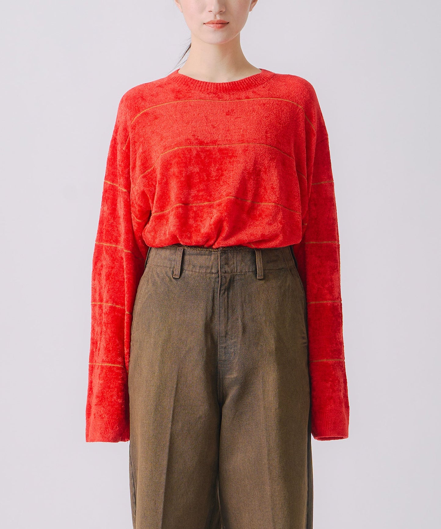 wide border knit / WHT25FKN4034