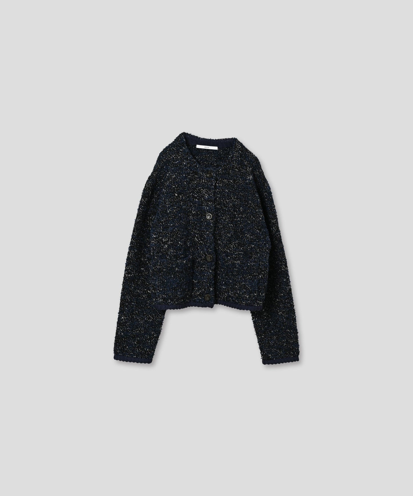 mix tapeyarn knit jacket / WHT25FKN4036