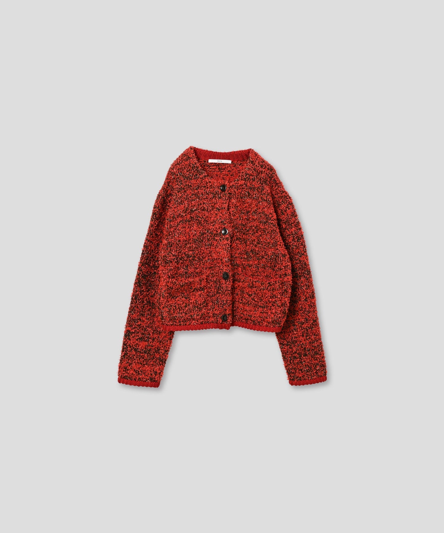 mix tapeyarn knit jacket / WHT25FKN4036