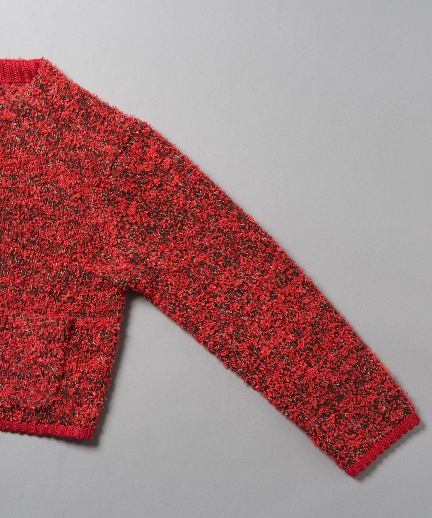 mix tapeyarn knit jacket / WHT25FKN4036