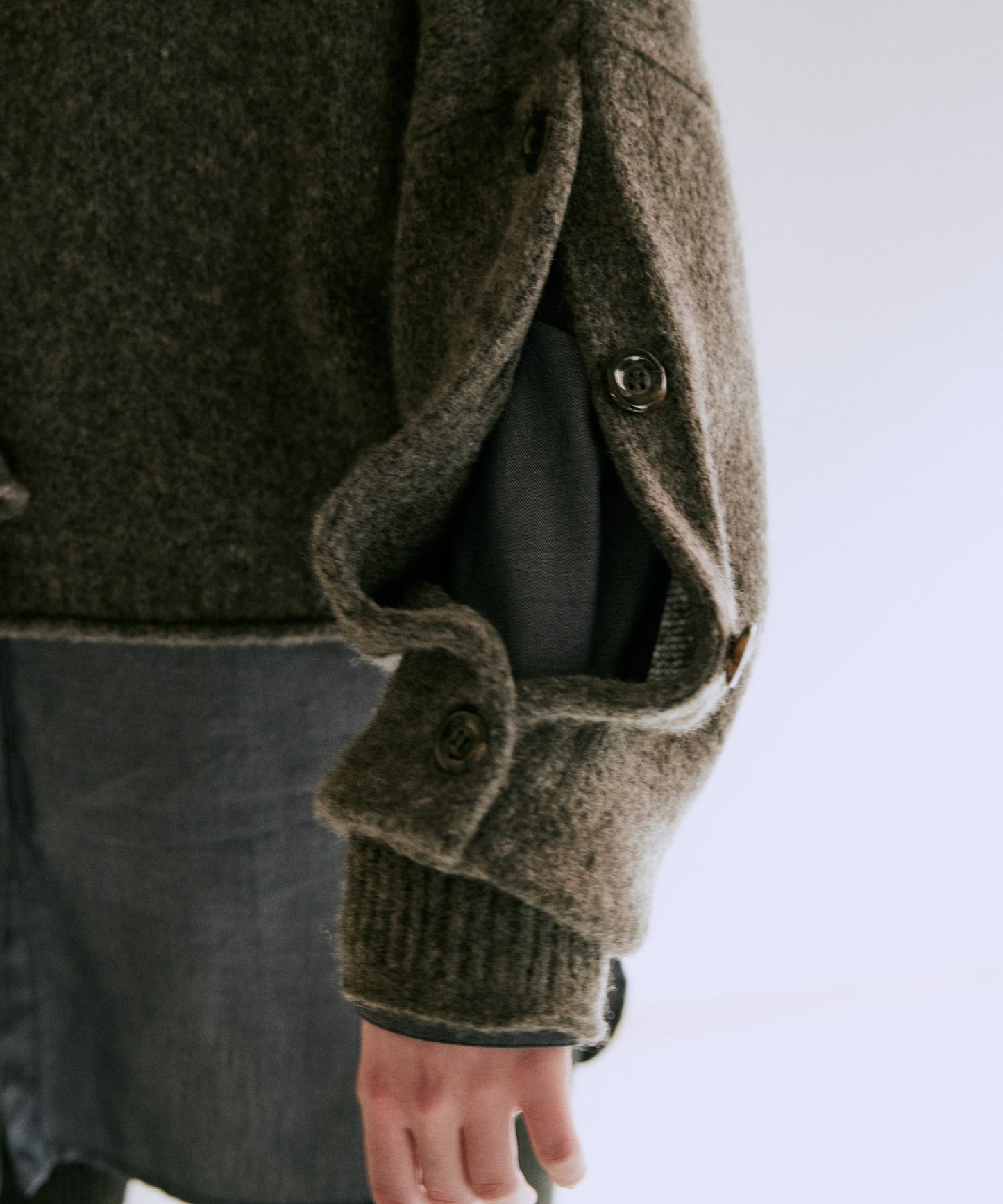 cashmere wide square knit / WHT25FKN4037