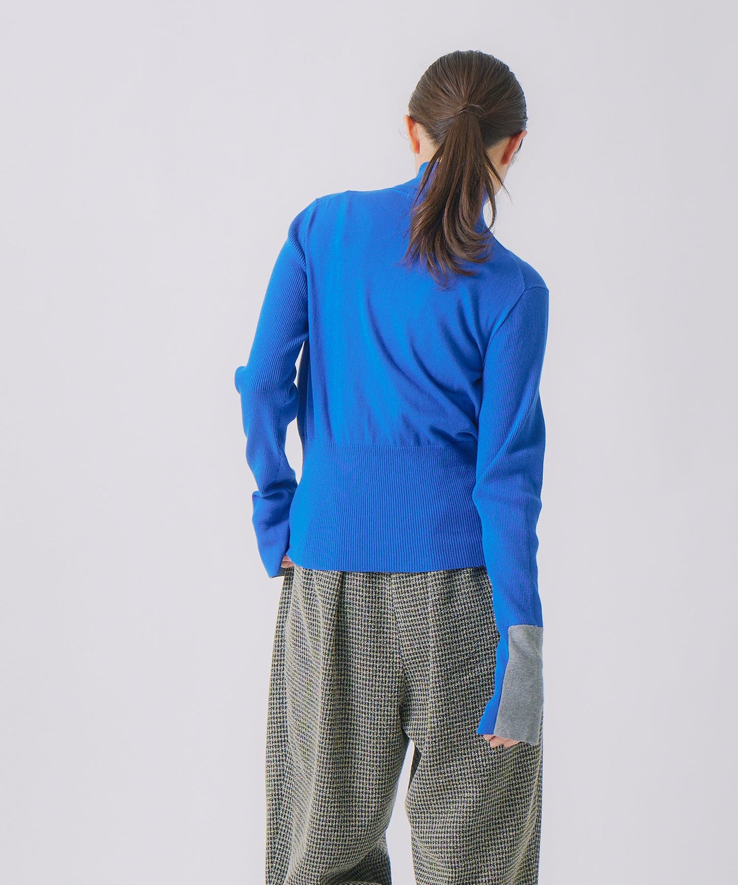 color block knit / WHT25FKN4039