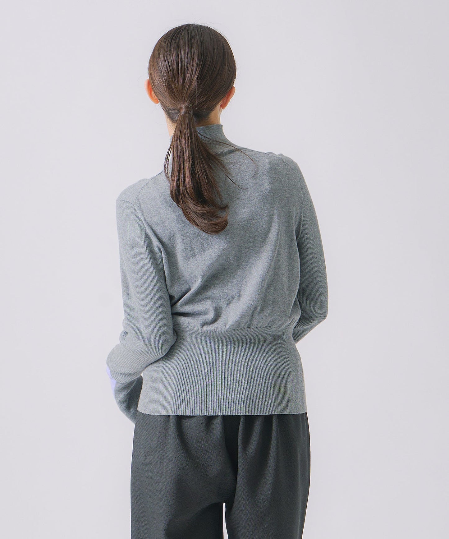 color block knit / WHT25FKN4039