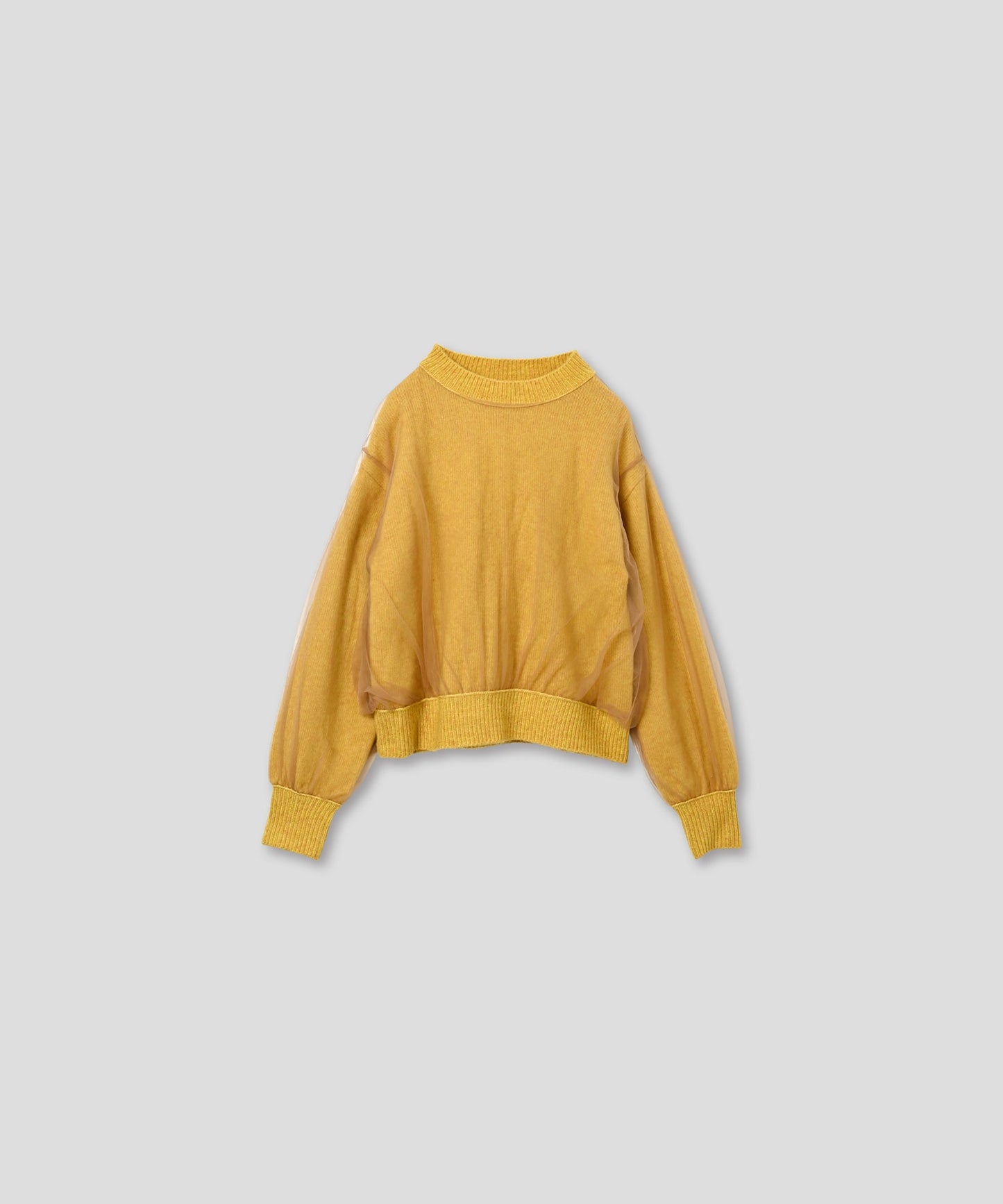 tulle layered knit / WHT25FKN4040