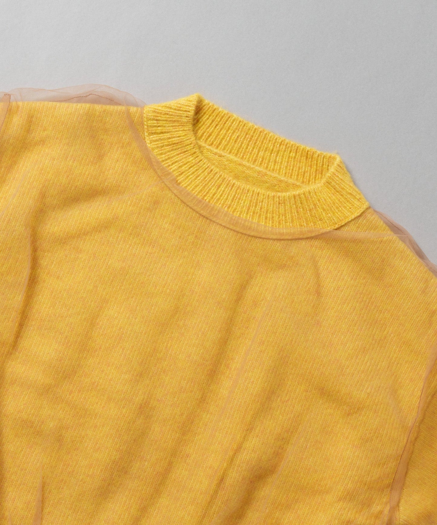 tulle layered knit / WHT25FKN4040