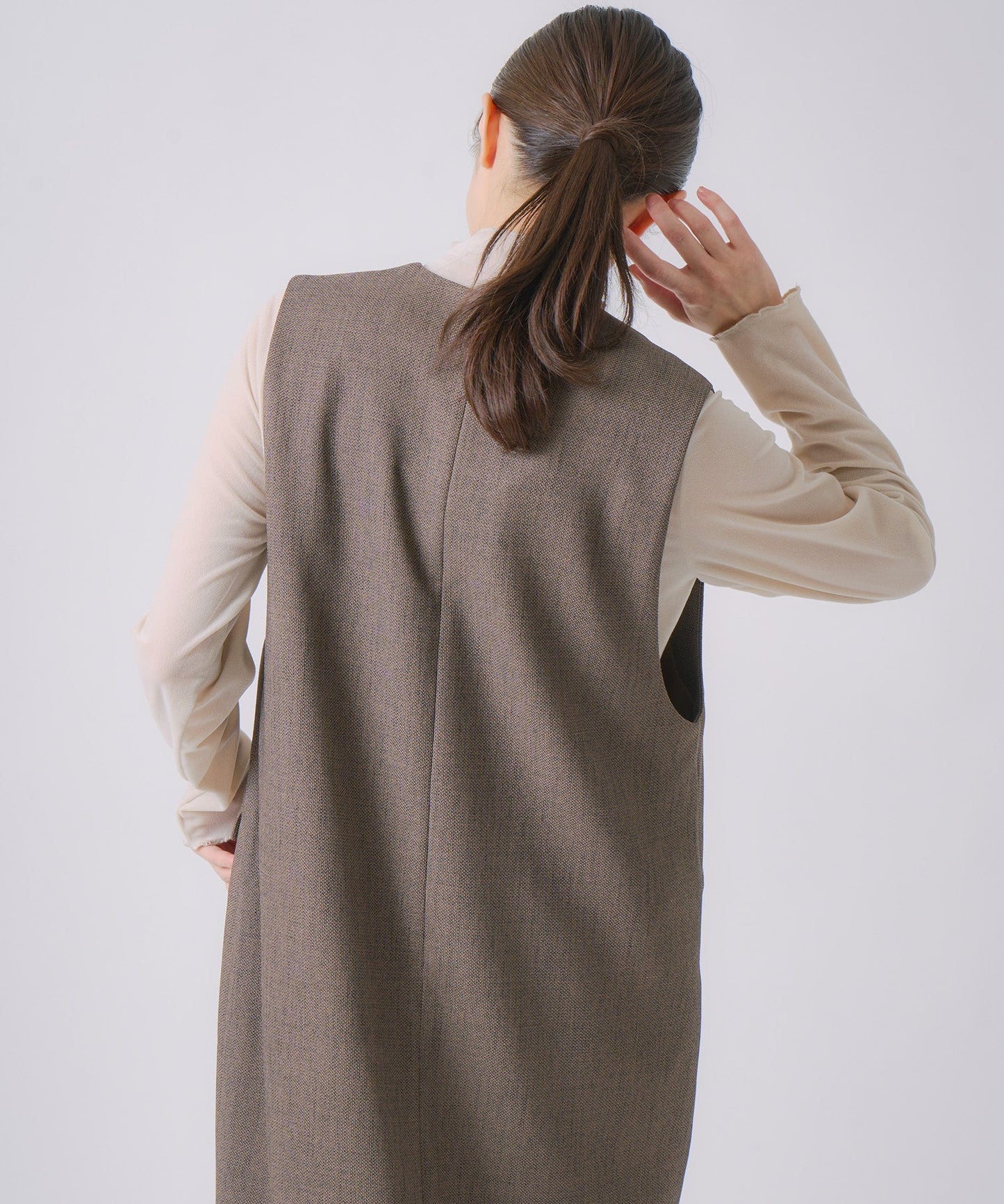 chic tweed cocoon dress / WHT25FOP4071
