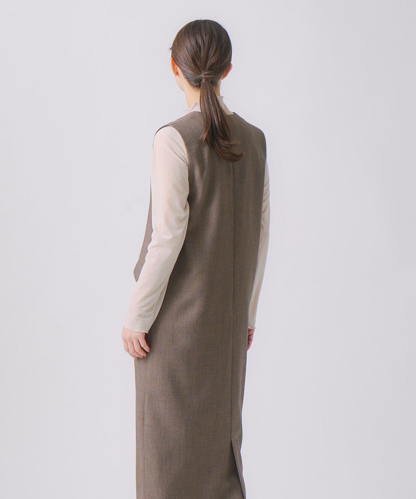 chic tweed cocoon dress / WHT25FOP4071