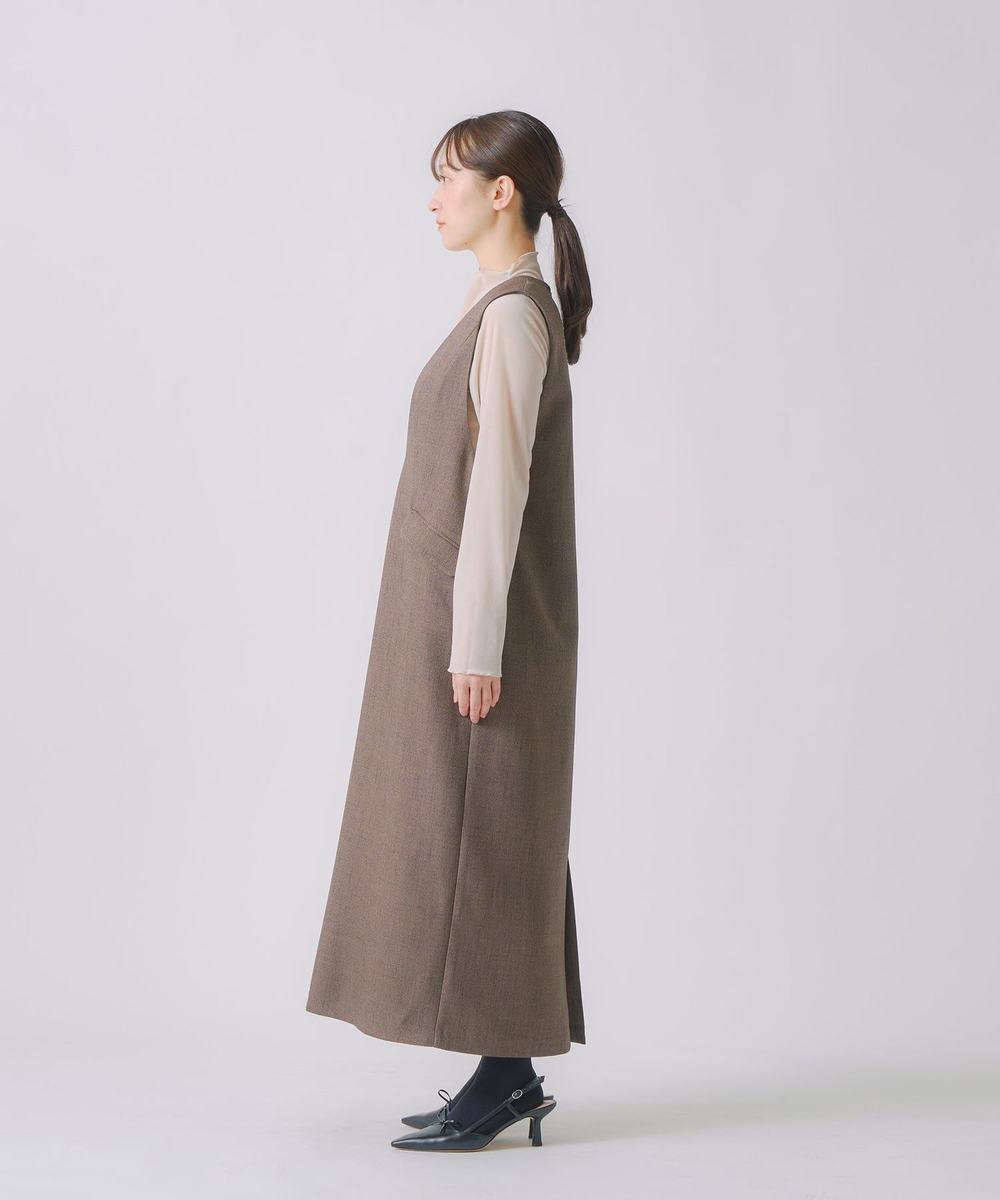 chic tweed cocoon dress / WHT25FOP4071