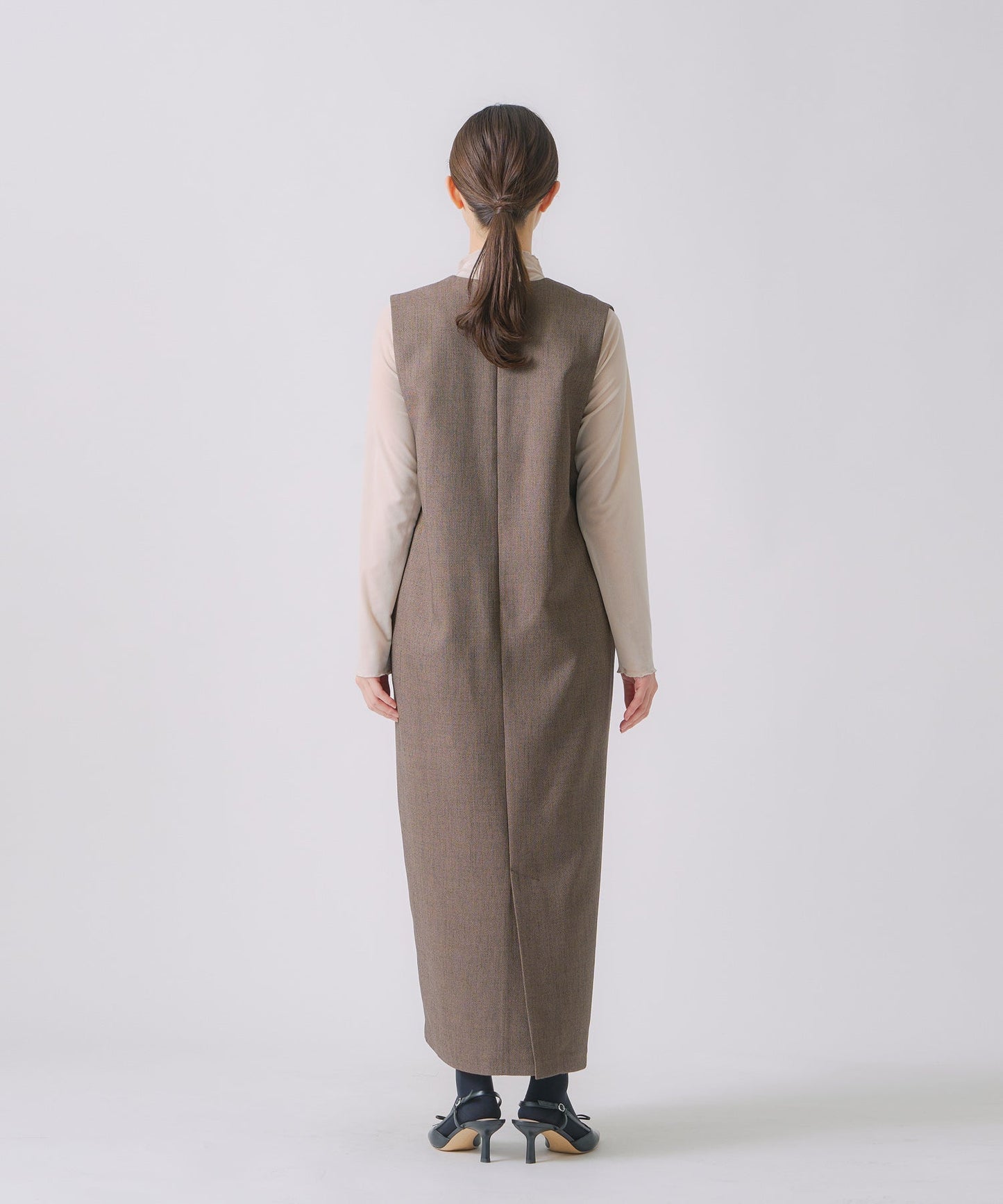 chic tweed cocoon dress / WHT25FOP4071