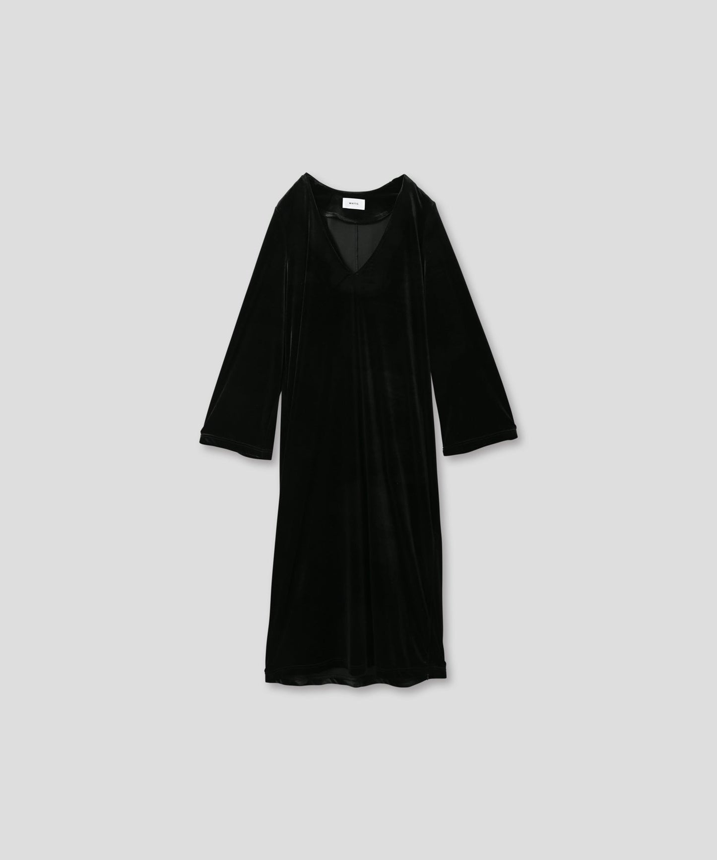 v slit velour dress / WHT25FOP4072