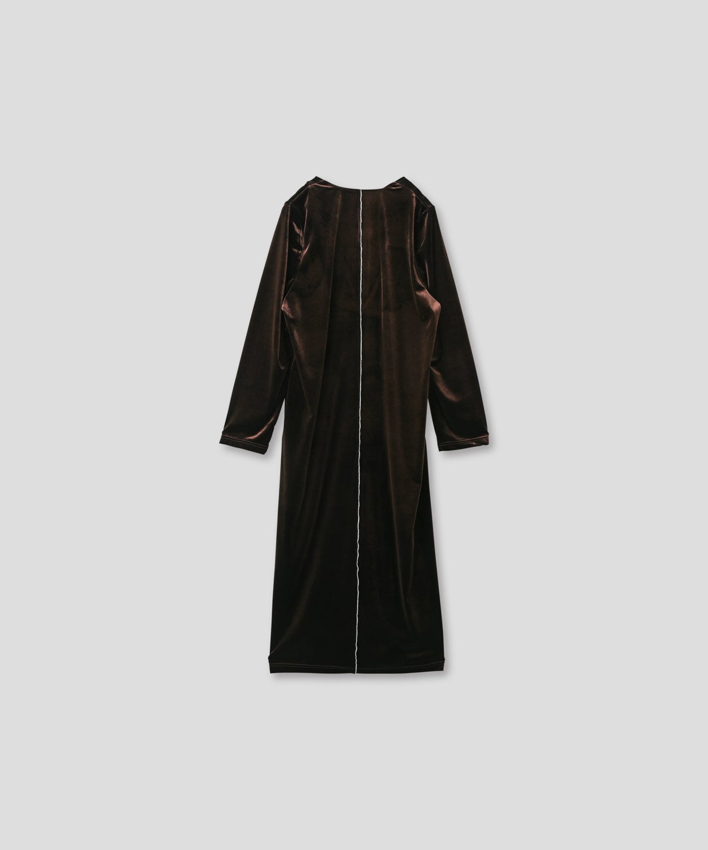 v slit velour dress / WHT25FOP4072