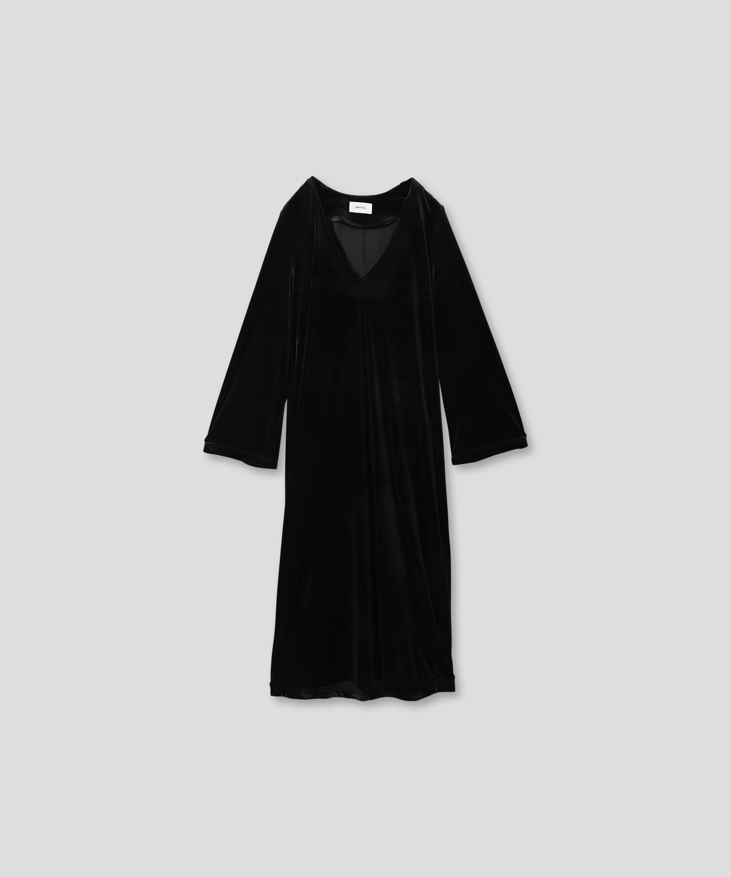 v slit velour dress / WHT25FOP4072