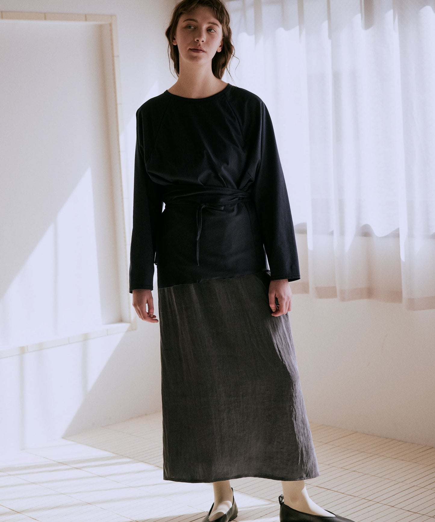 layered apron dress / WHT25FOP4074