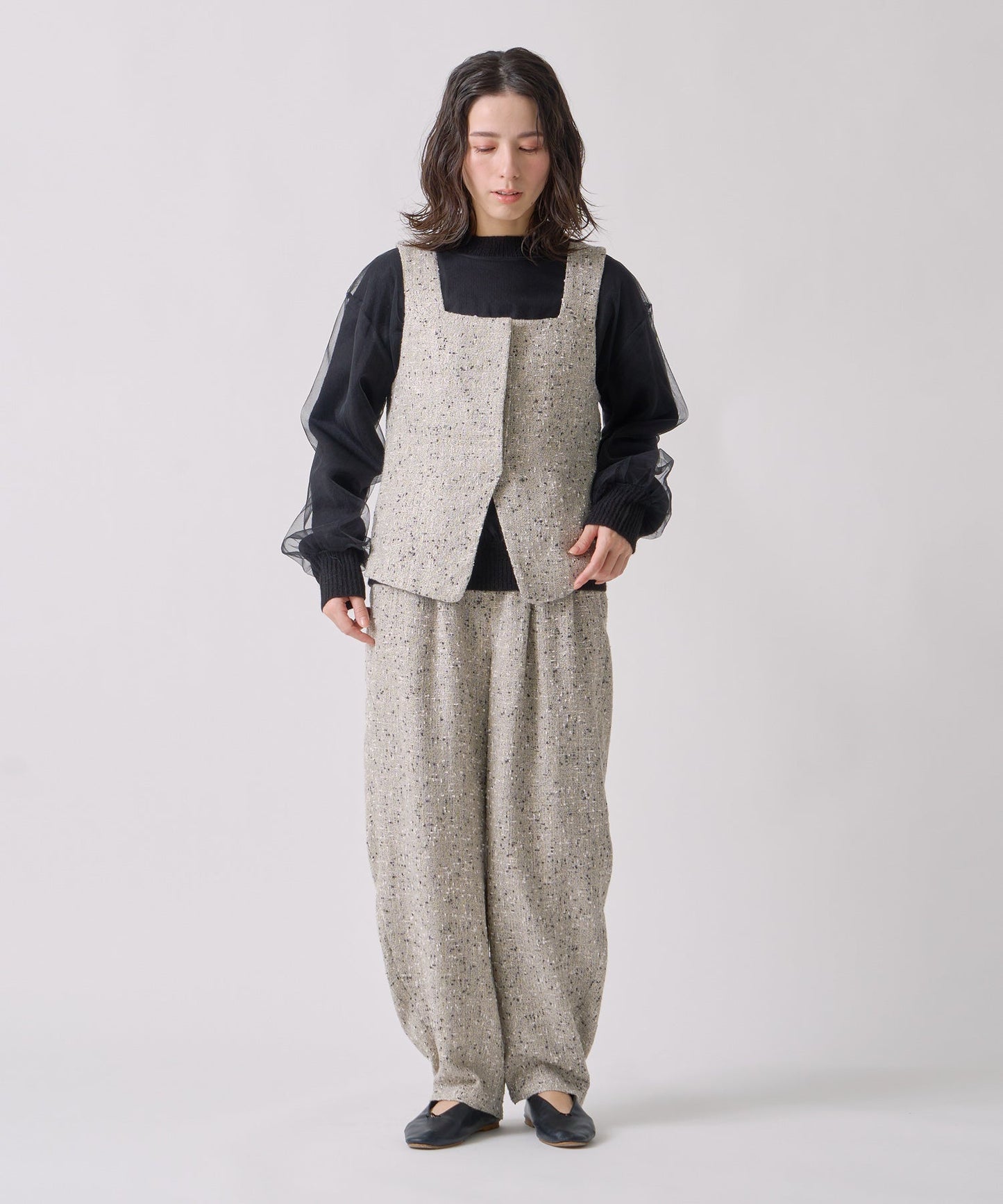 nep tweed trouser / WHT25FPT4056
