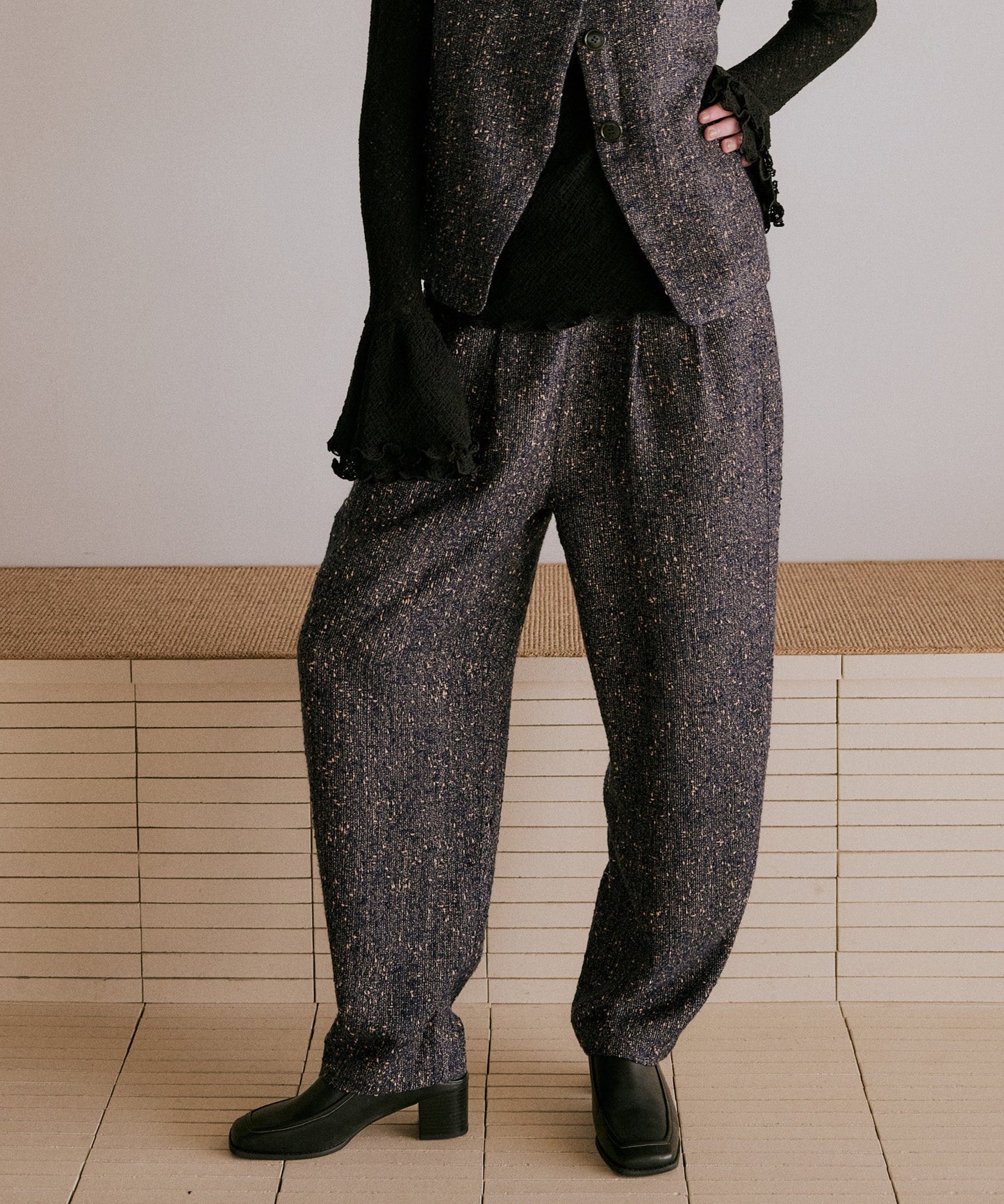 nep tweed trouser / WHT25FPT4056