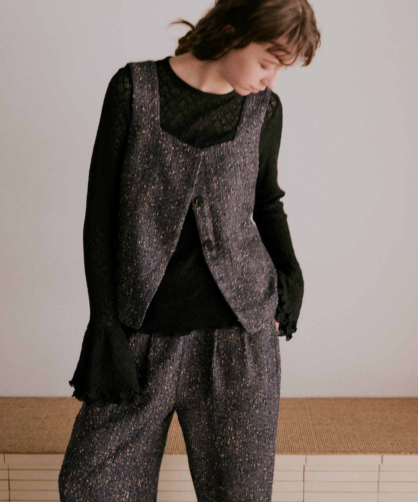 nep tweed trouser / WHT25FPT4056