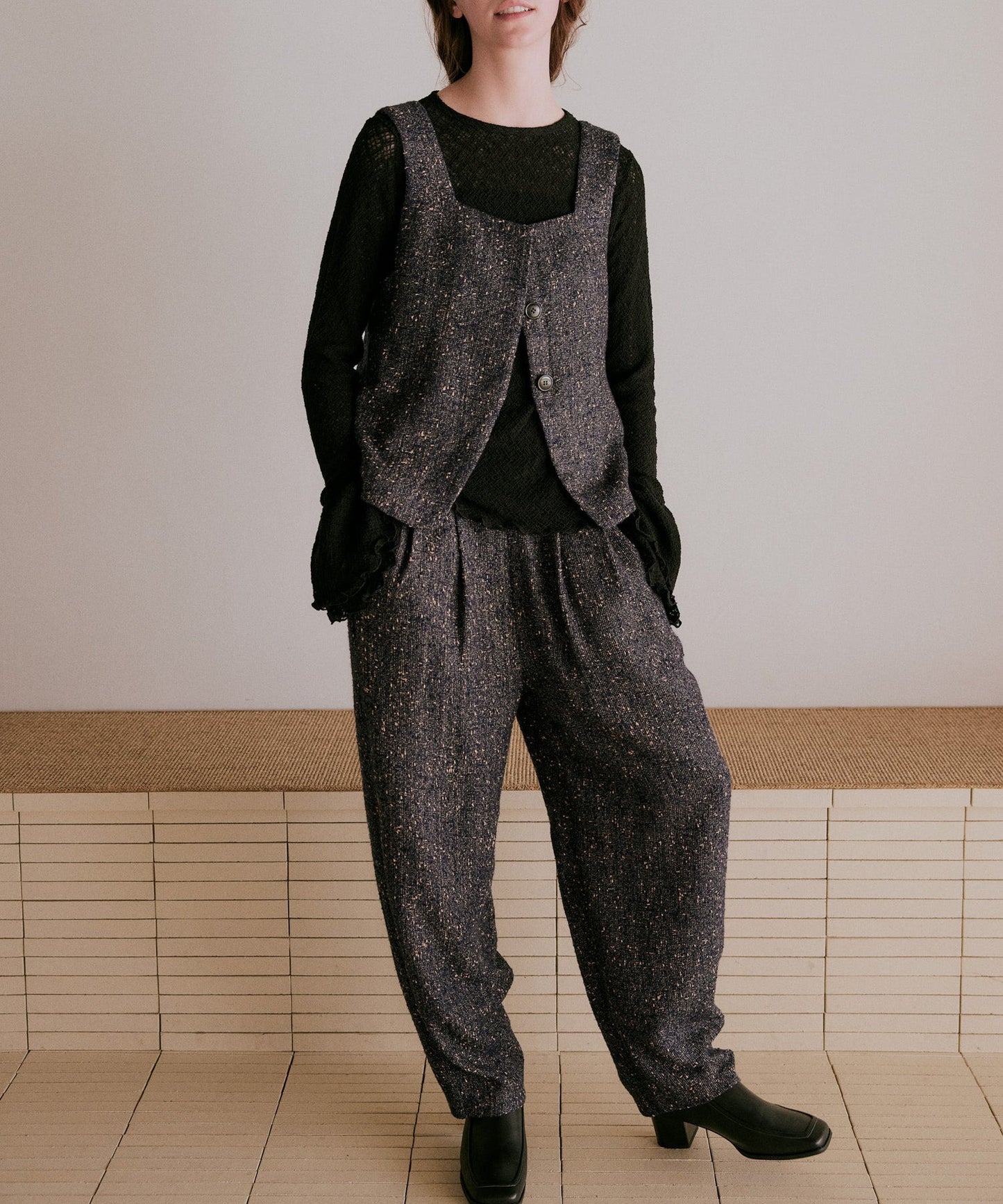 nep tweed trouser / WHT25FPT4056