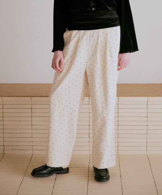 dot side line pants / WHT25FPT4058