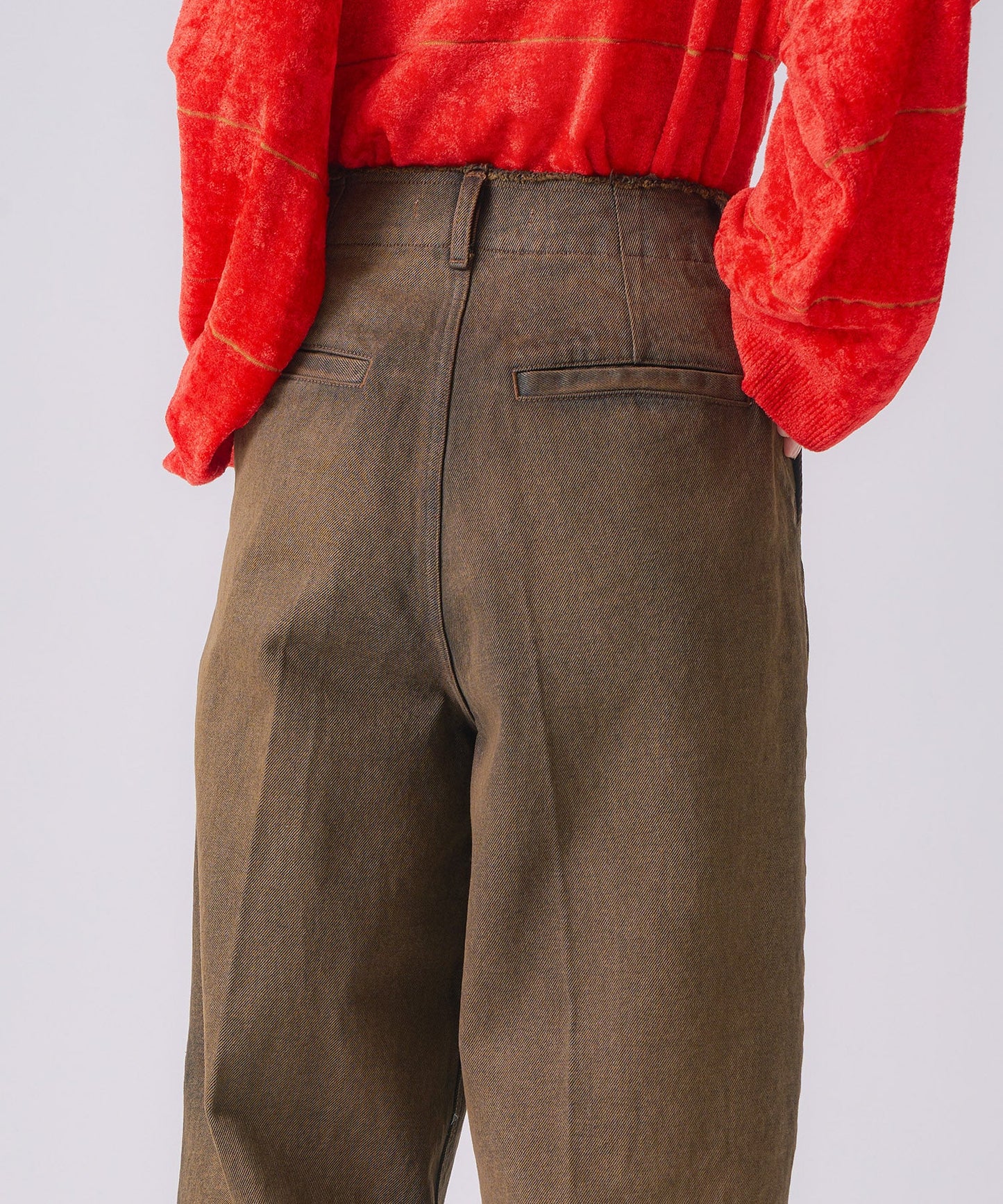 centerpress denim trouser / WHT25FPT4061