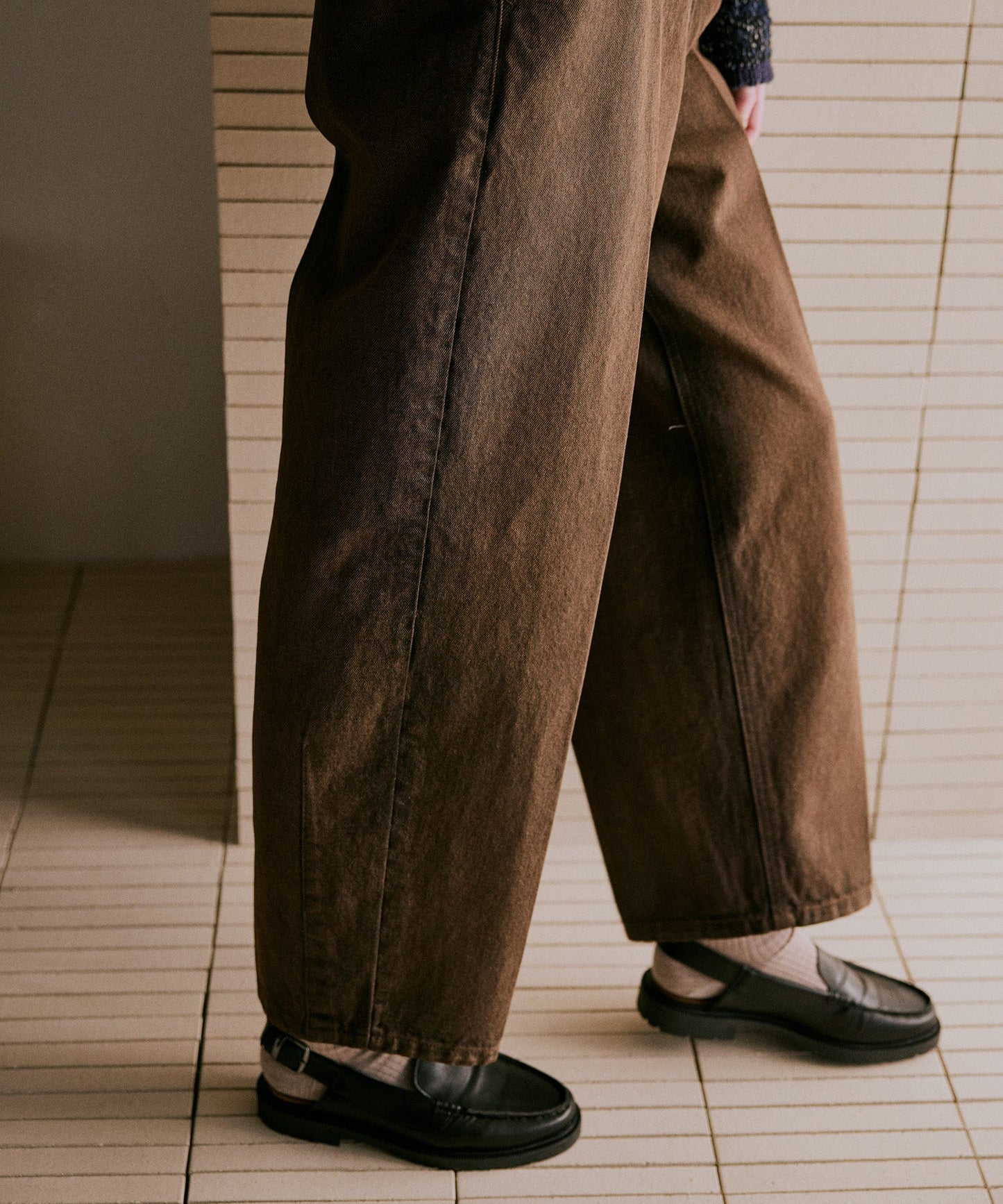 centerpress denim trouser / WHT25FPT4061