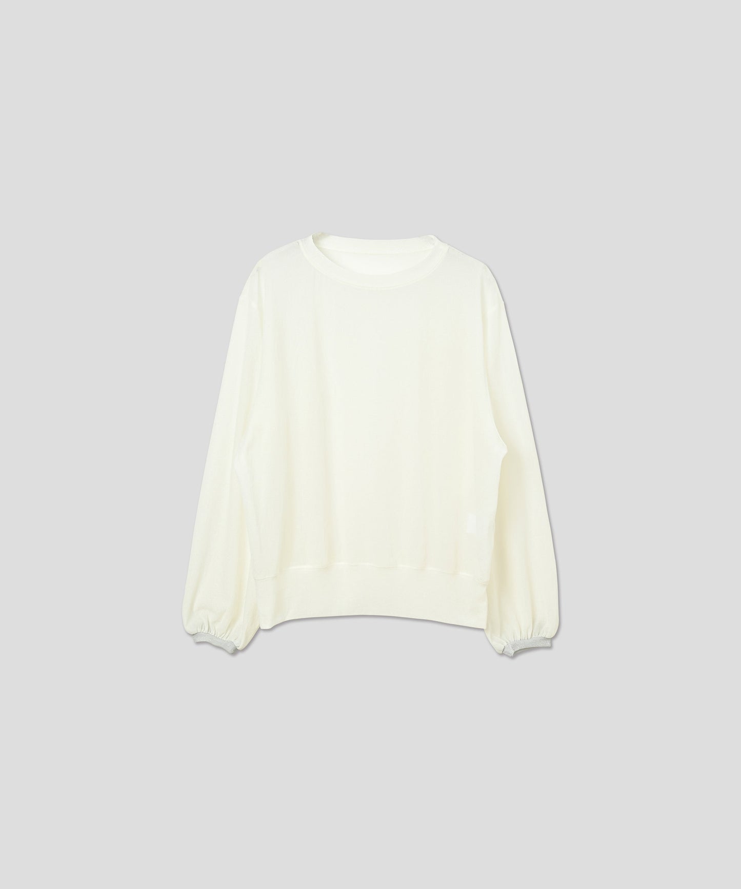 SHEER VOLUME SLEEVES BLOUSE / WHT25HBL4060