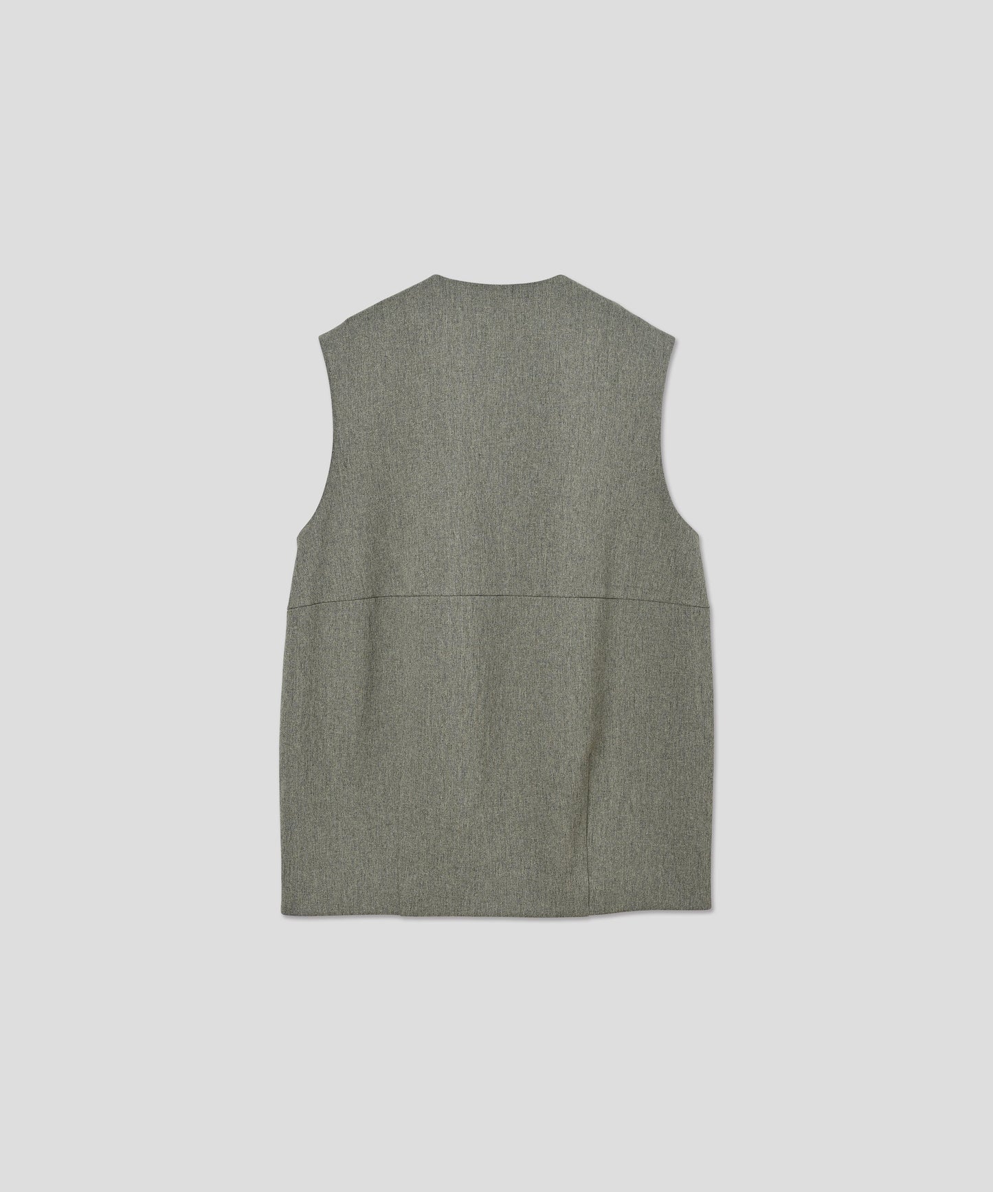 SLIT NECK COCOON VEST / WHT25HBL4061