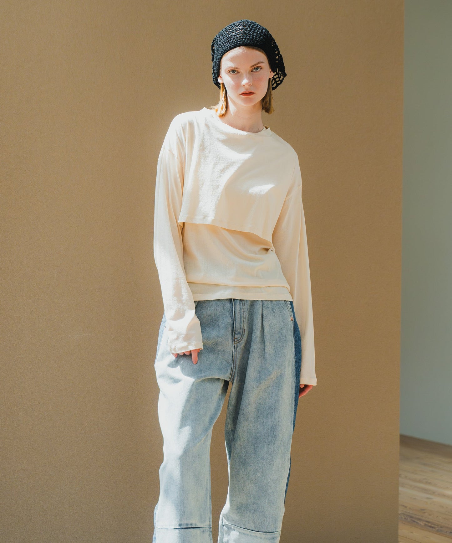 LAYERED SET TEE / WHT25HBL4063