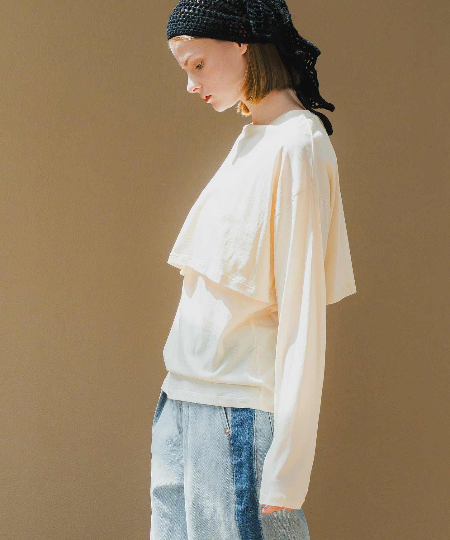 LAYERED SET TEE / WHT25HBL4063
