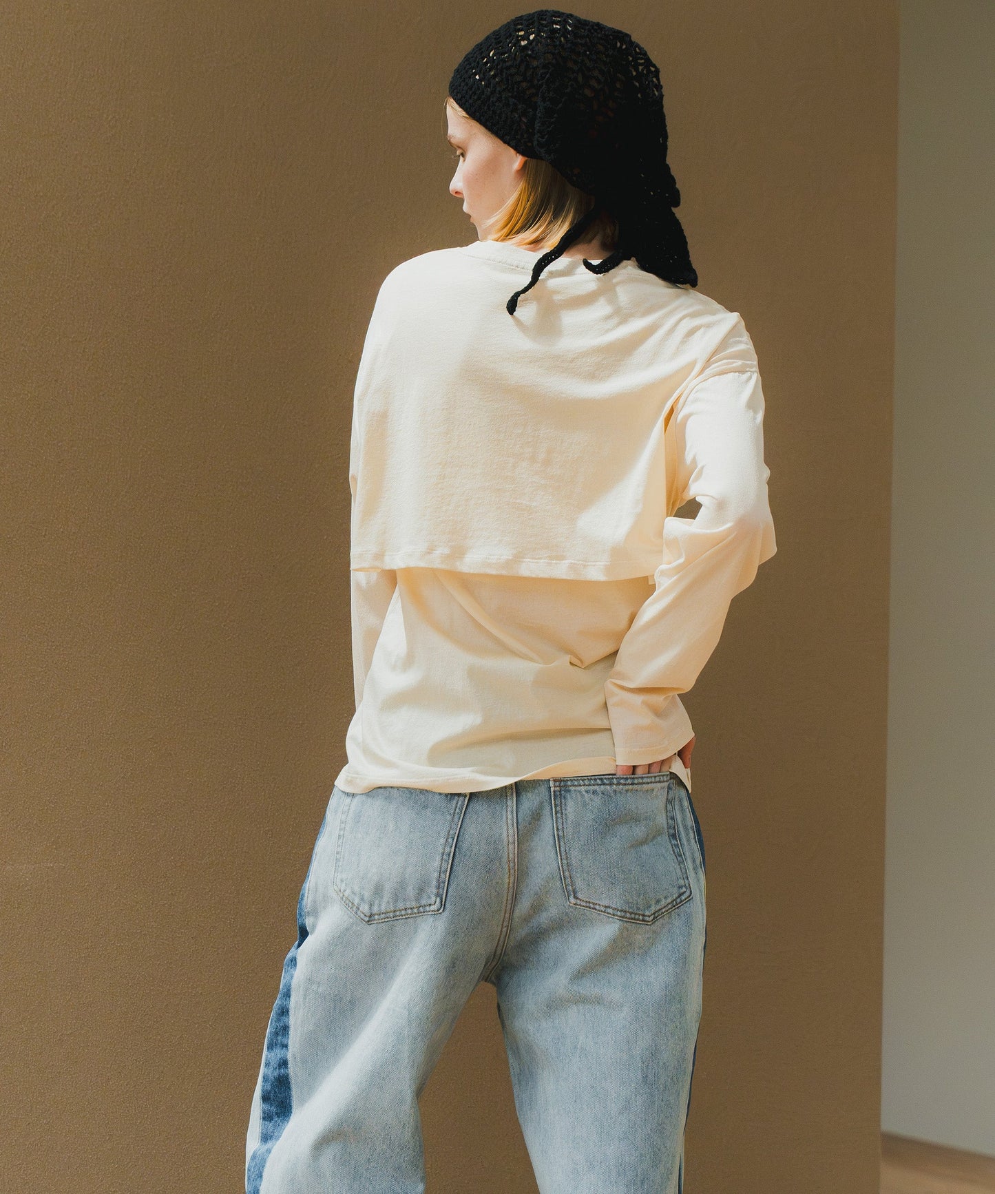 LAYERED SET TEE / WHT25HBL4063