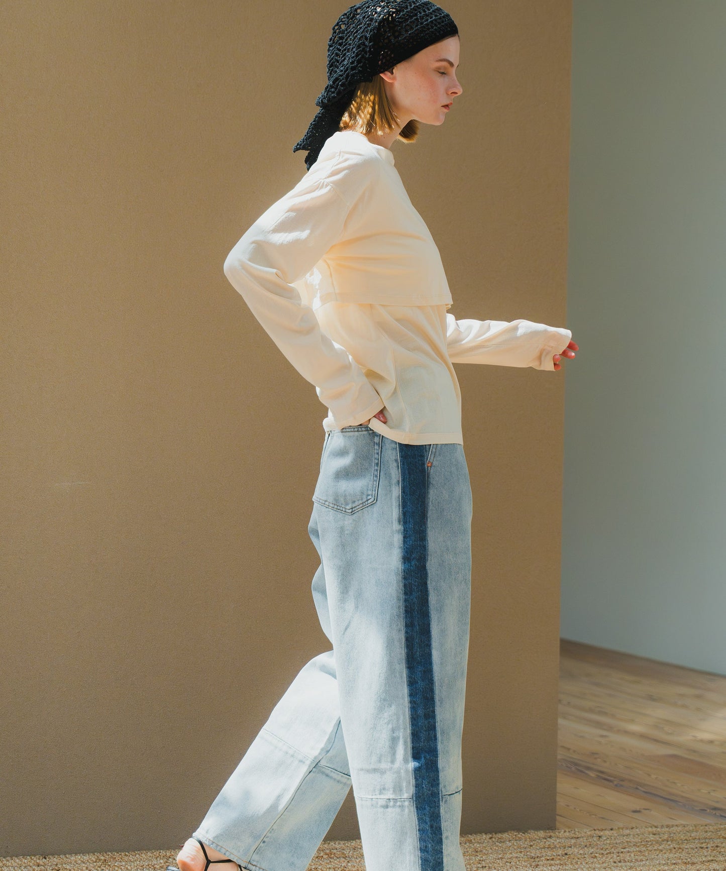 LAYERED SET TEE / WHT25HBL4063