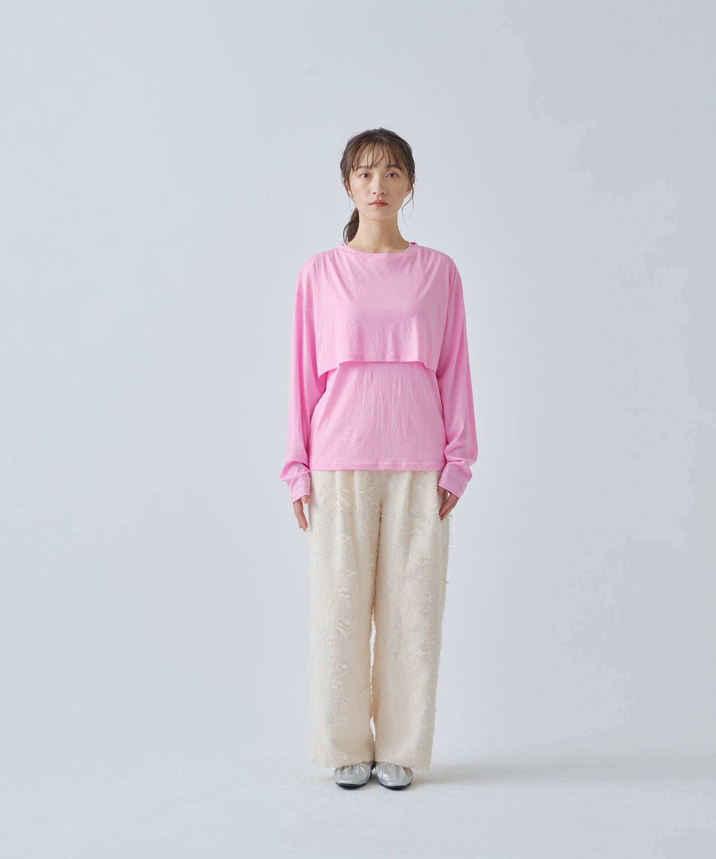 LAYERED SET TEE / WHT25HBL4063