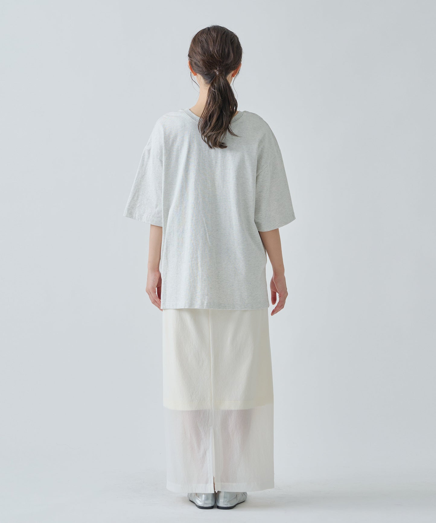2WAY PRINT TEE MOMENT / WHT25HBL4064