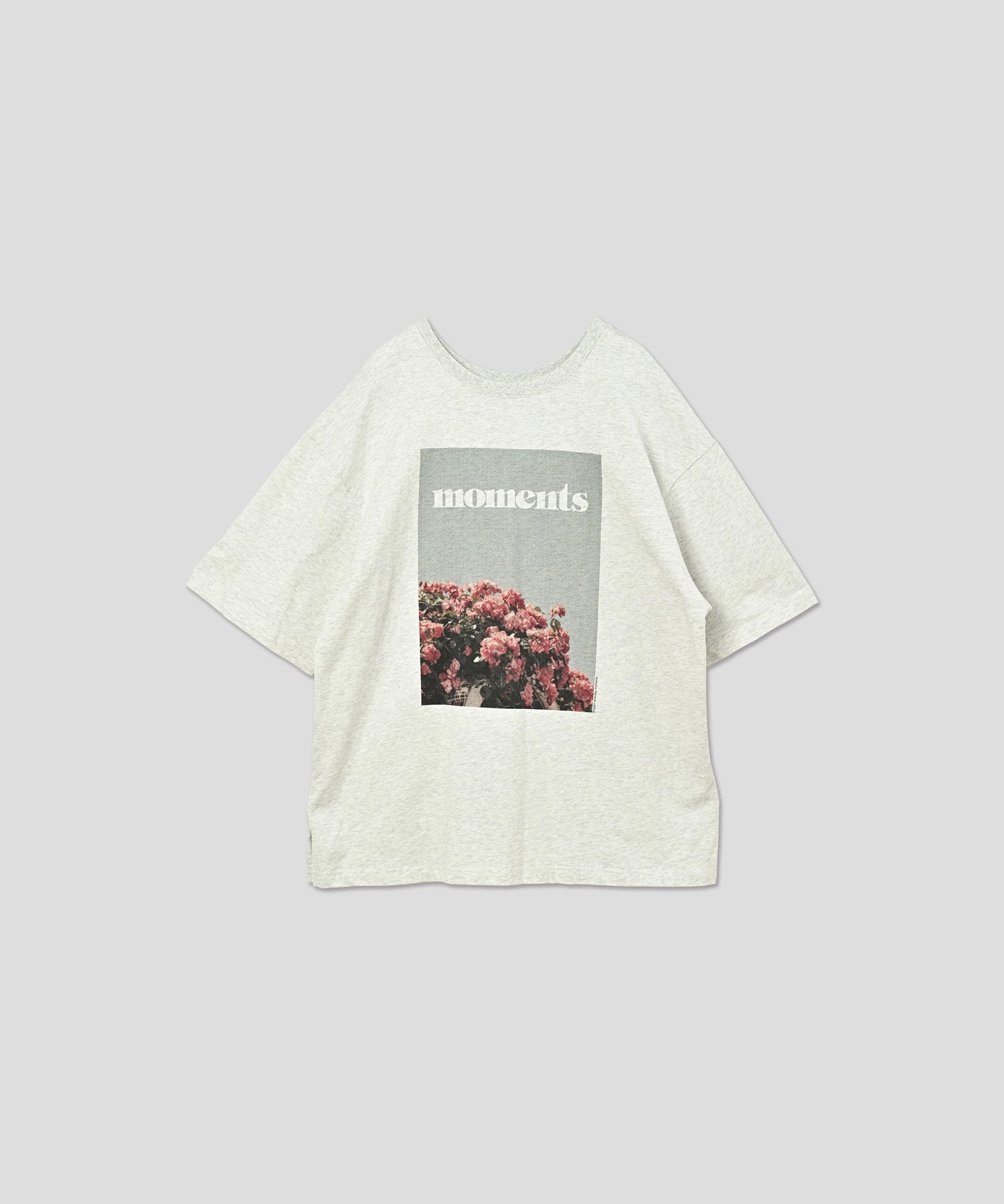 2WAY PRINT TEE MOMENT / WHT25HBL4064