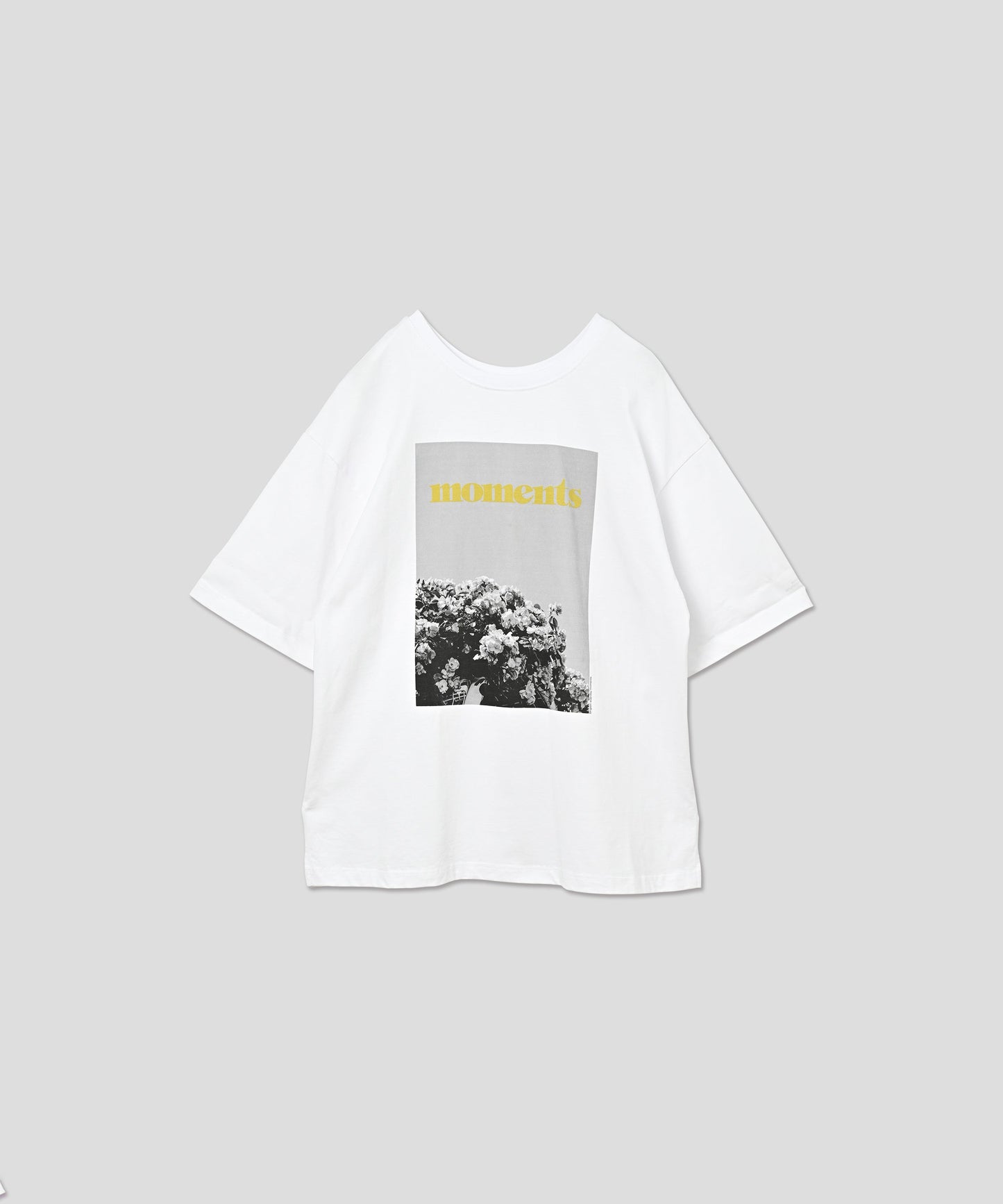2WAY PRINT TEE MOMENT / WHT25HBL4064