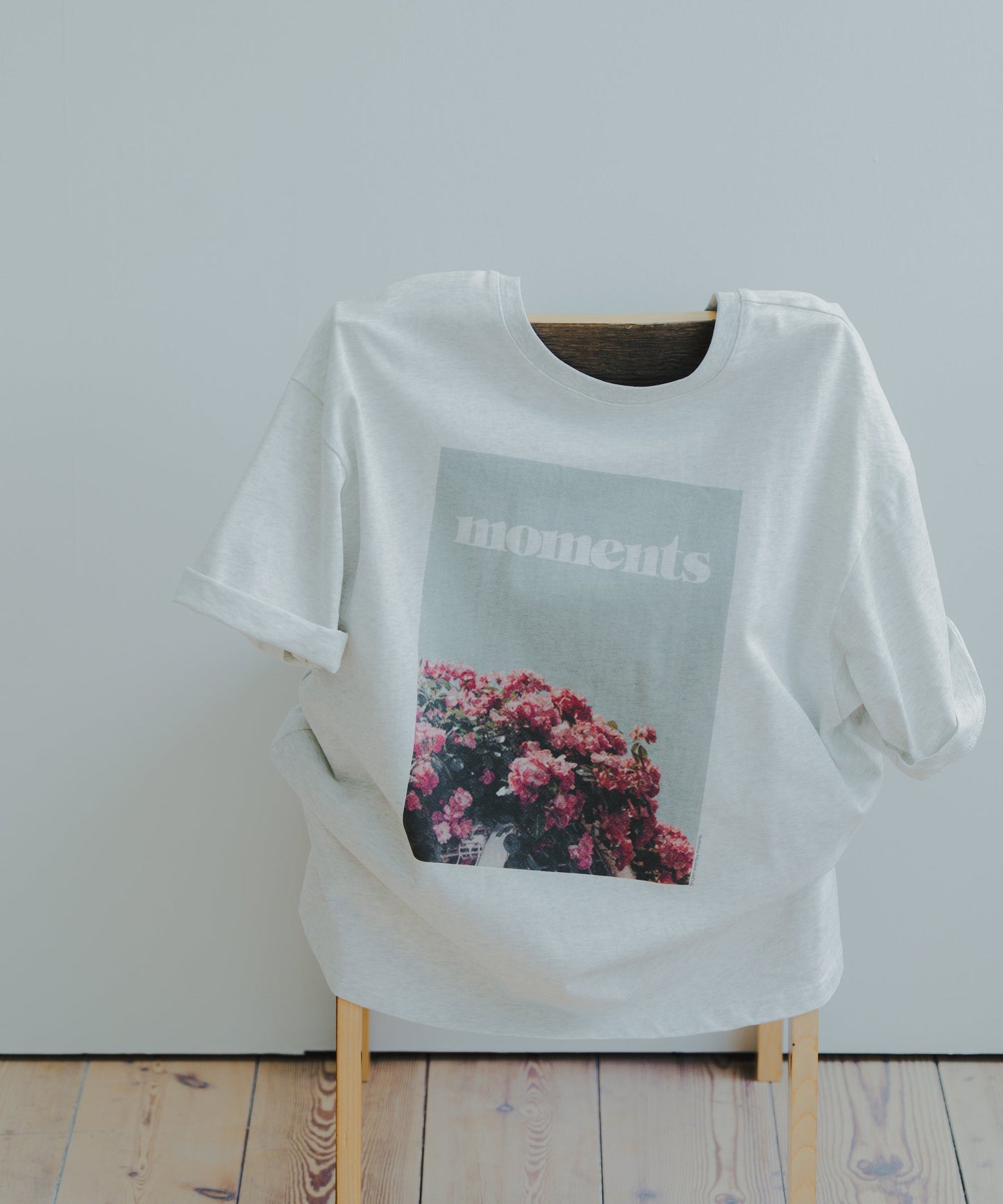 2WAY PRINT TEE MOMENT / WHT25HBL4064