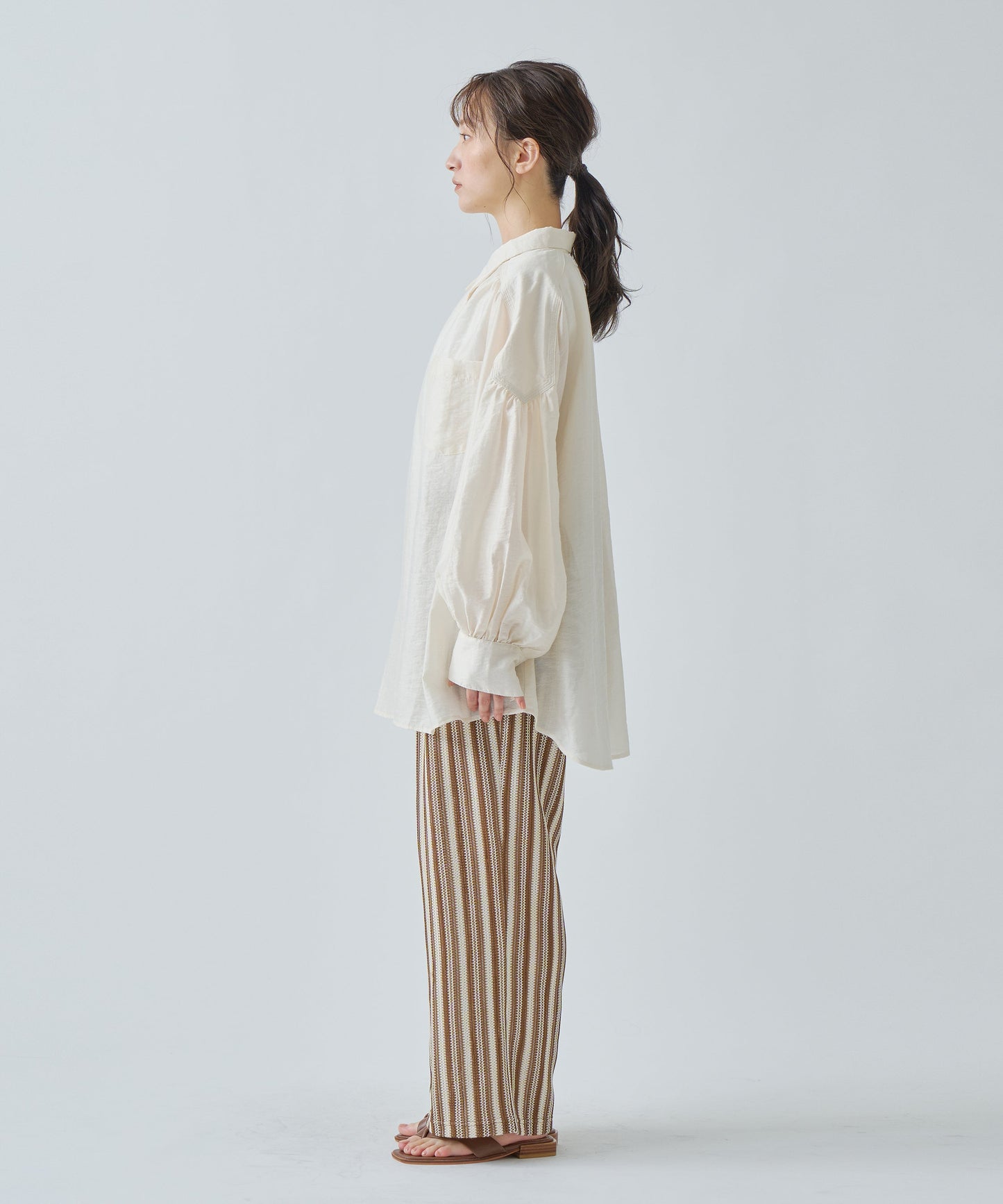 SHEER VOLUME BLOUSE / WHT25HBL4065