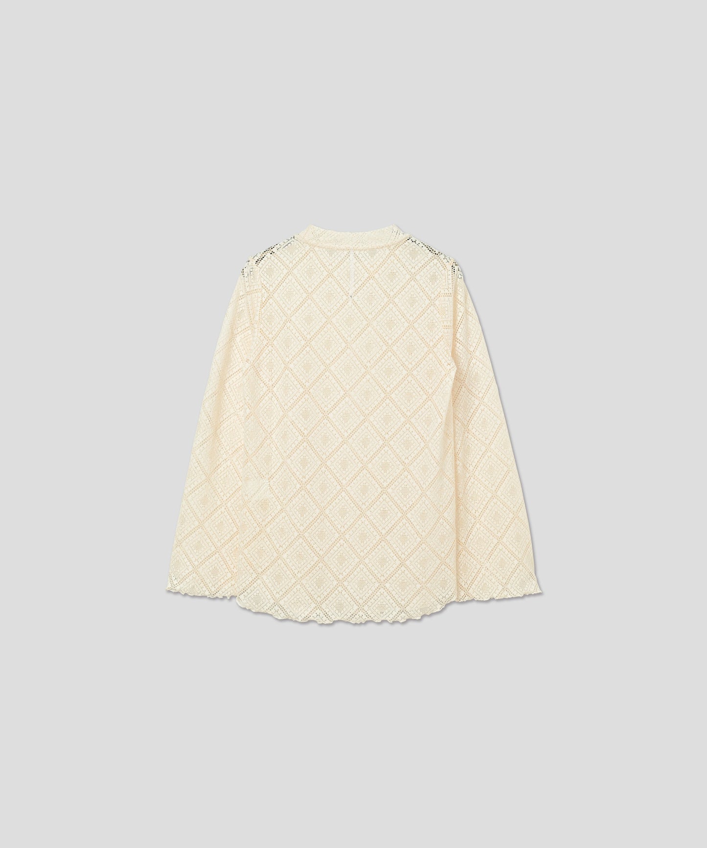 FLARE SLEEVES LACE BLOUSE / WHT25HBL4068