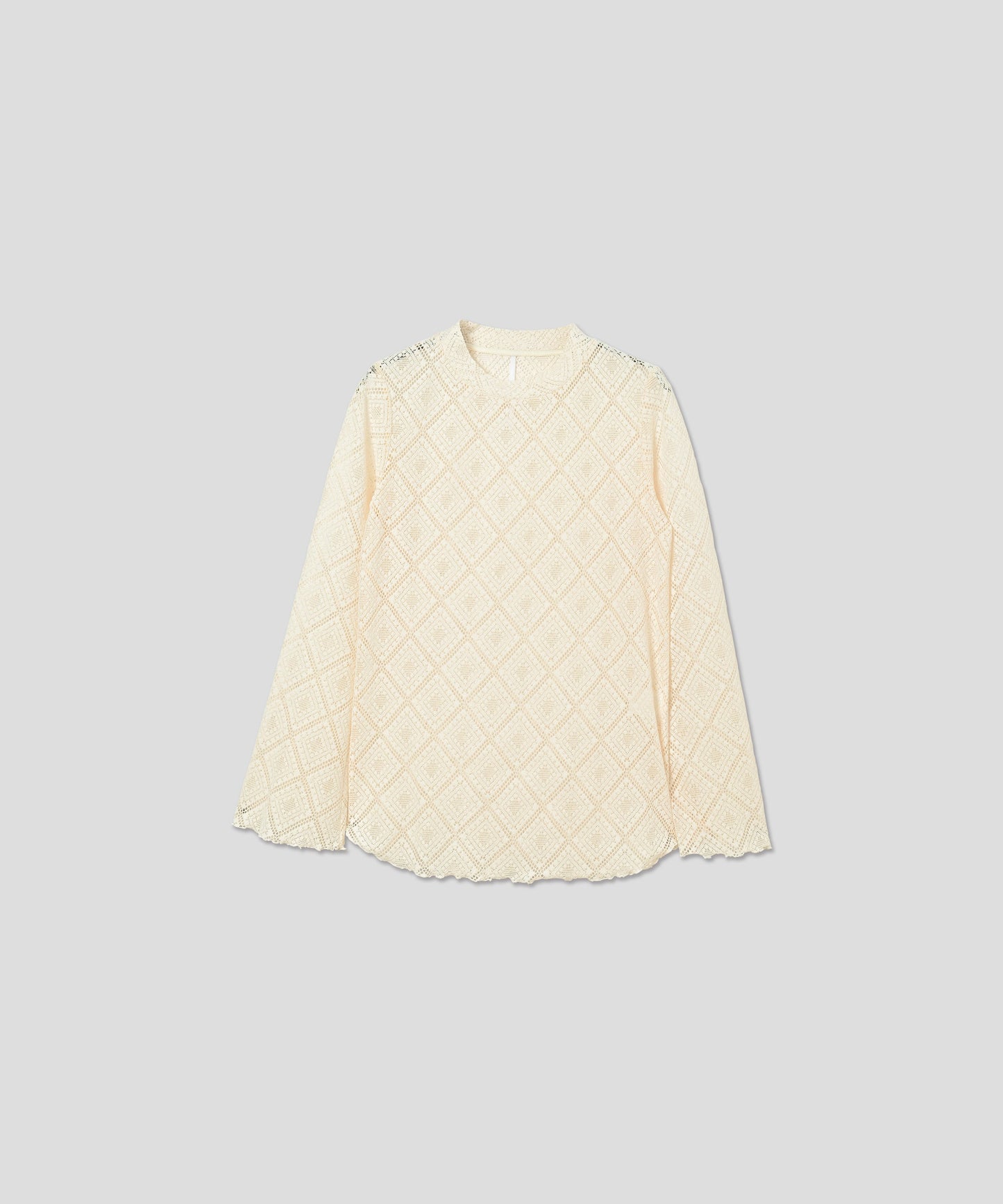 FLARE SLEEVES LACE BLOUSE / WHT25HBL4068