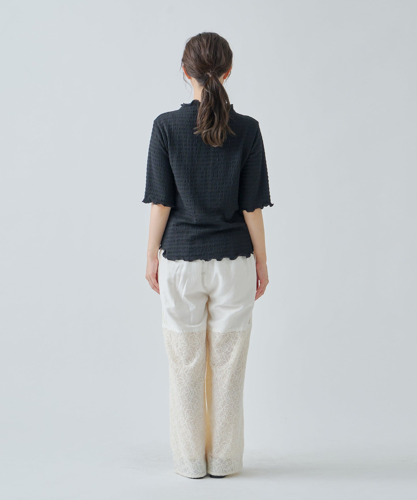 CRAPE STRETCH BLOUSE / WHT25HBL4070
